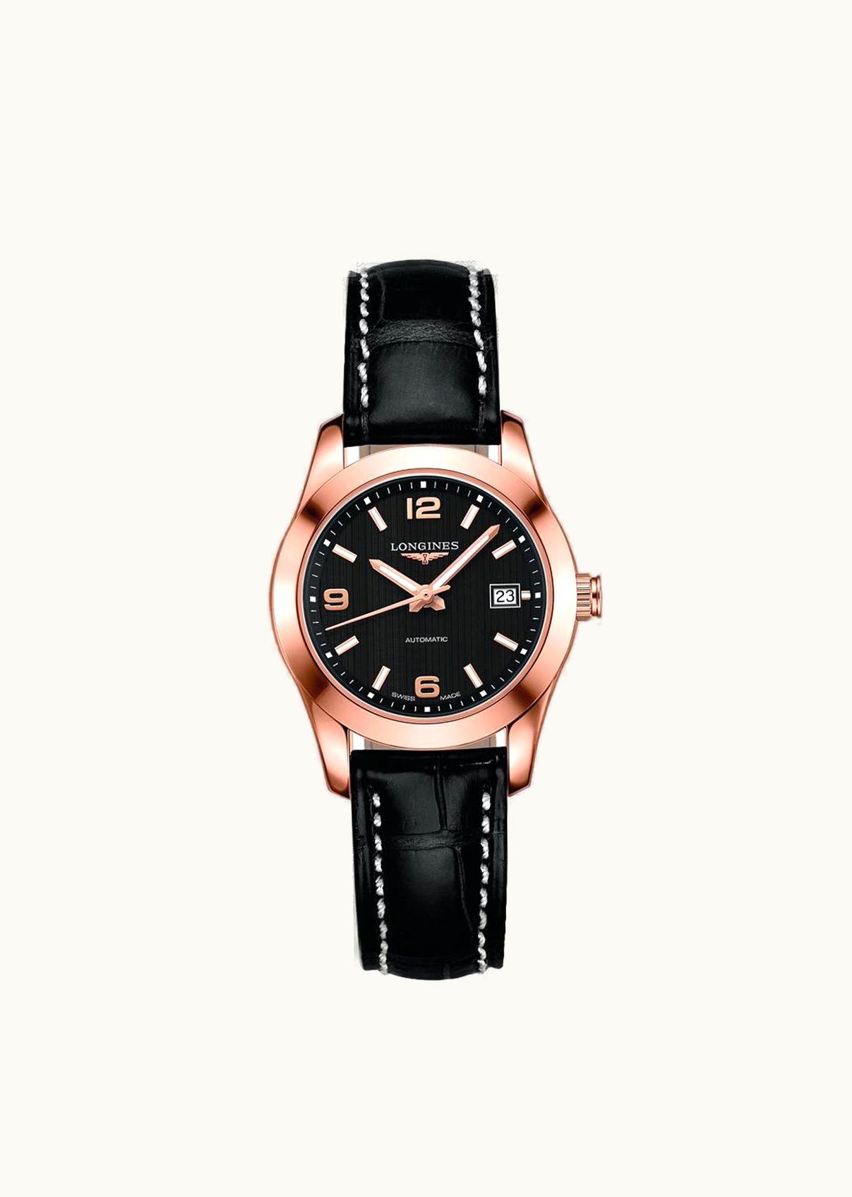 Longines Conquest Classic Automatic 29.5 Red Gold / Black