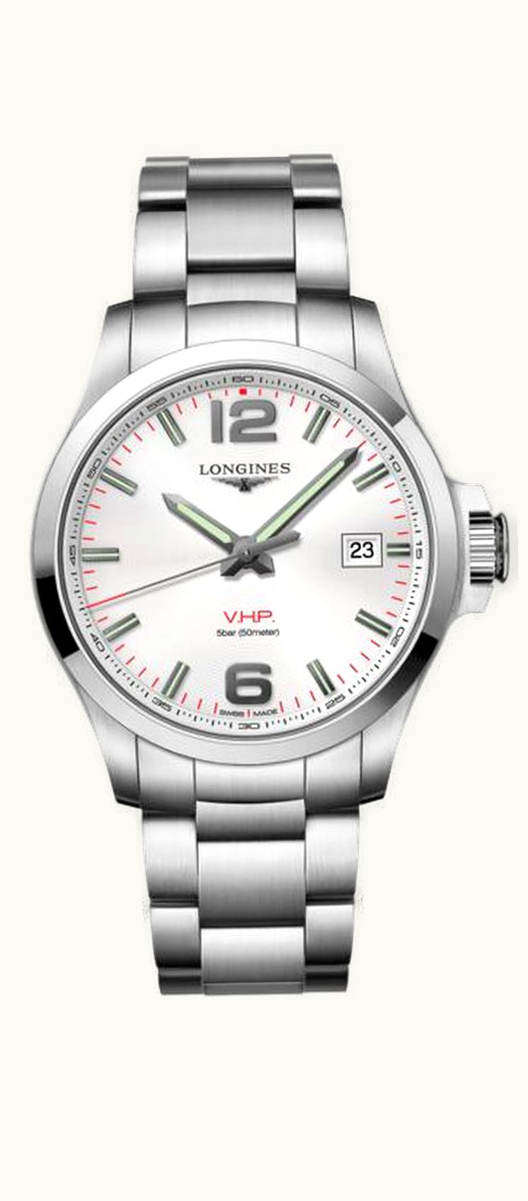 Longines Conquest V.H.P. 43 Stainless Steel / Silver / Bracelet