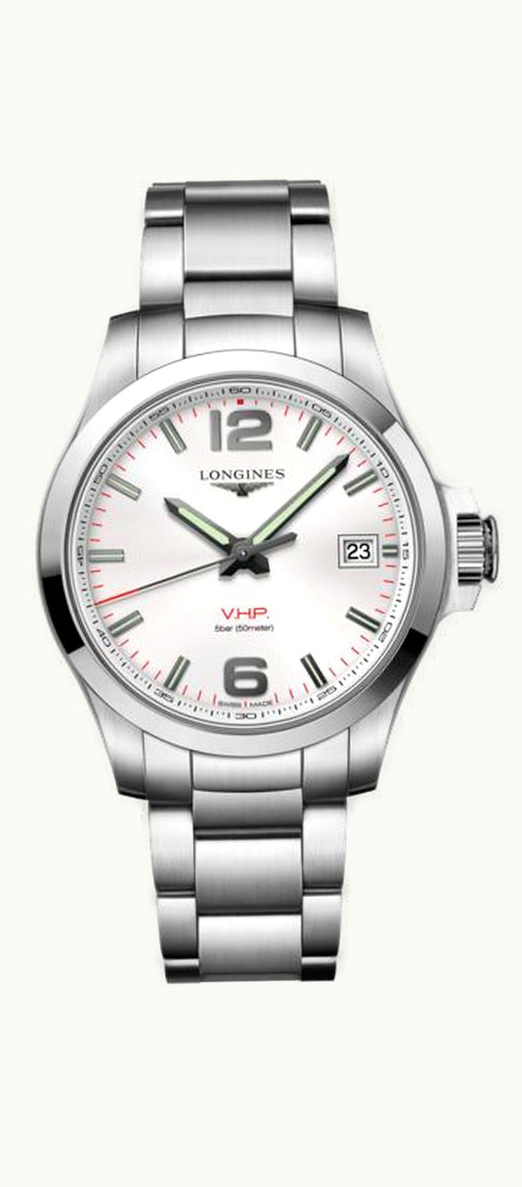 Longines Conquest V.H.P. 41 Stainless Steel / Silver / Bracelet