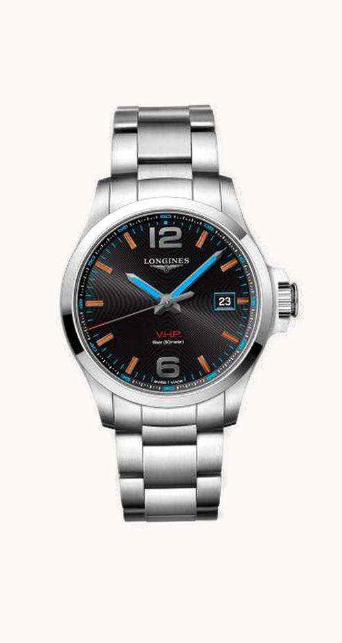 Longines Conquest V.H.P. 43 Stainless Steel / Gold Coast Commonwealth Games / Bracelet