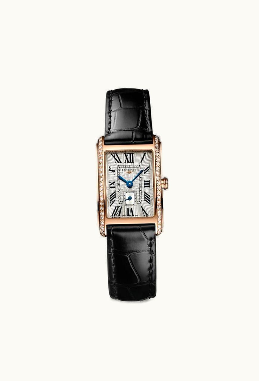 Longines DolceVita 20.5 Quartz Pink Gold  / Diamond / Silver - Roman