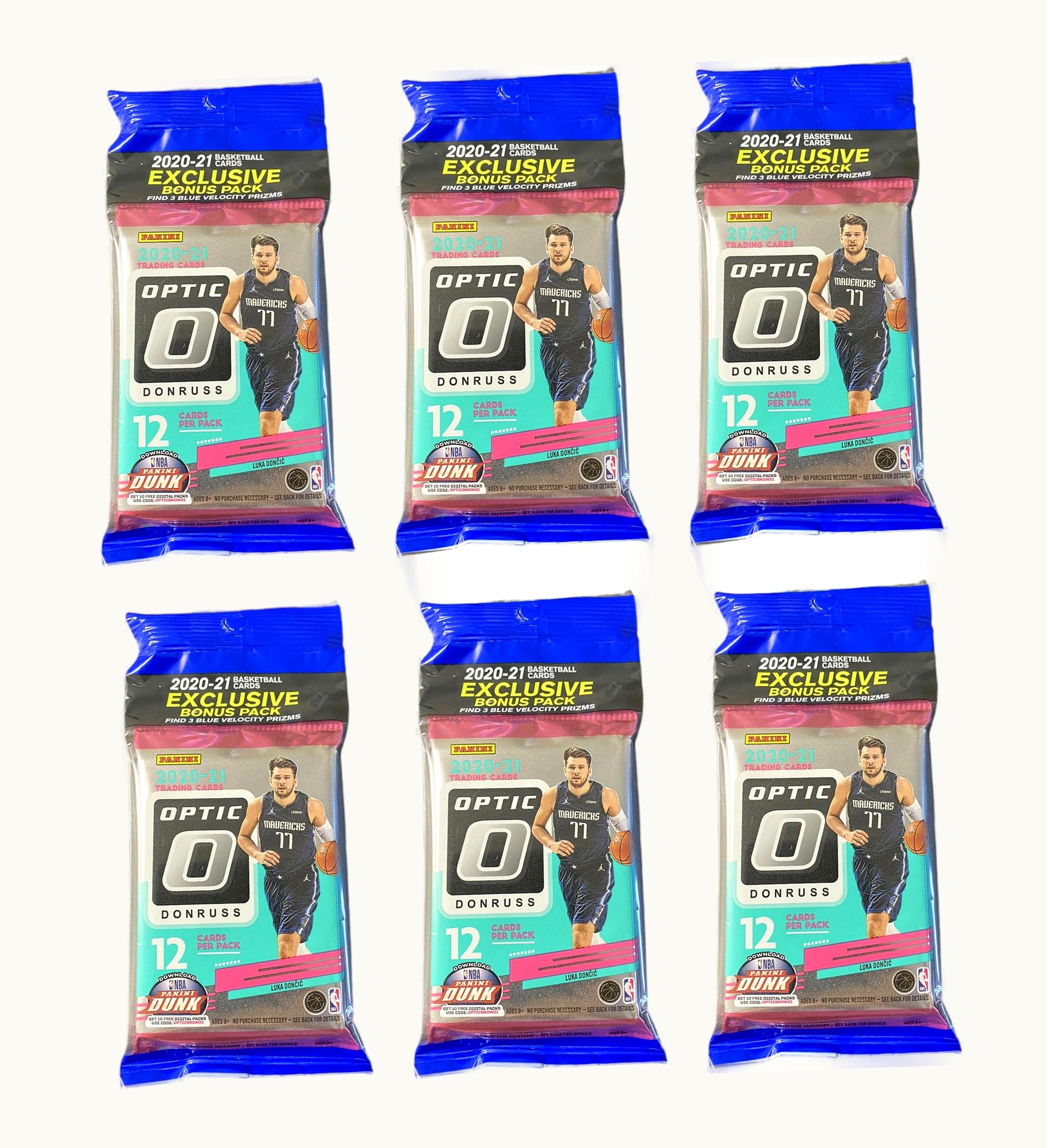 Panini 2020 21 Panini Donruss Optic Basketball Cello Pack 6x Lot
