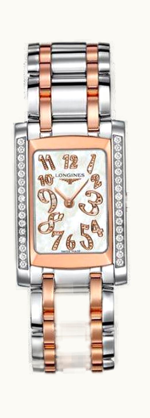 Longines DolceVita 22 Quartz Two Tone Pink Diamond