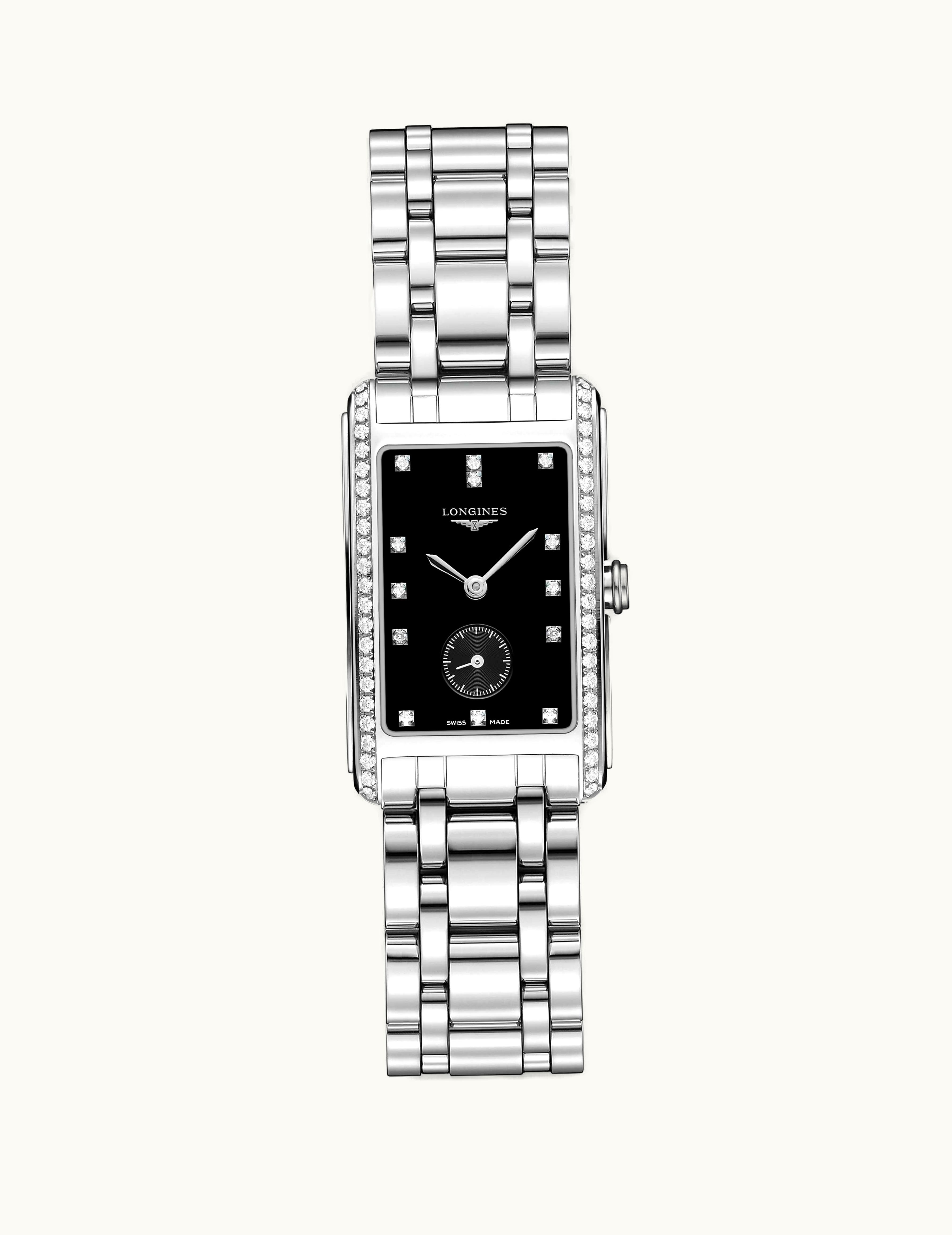 Longines DolceVita 23 Quartz Stainless Steel / Diamond / Black / Bracelet