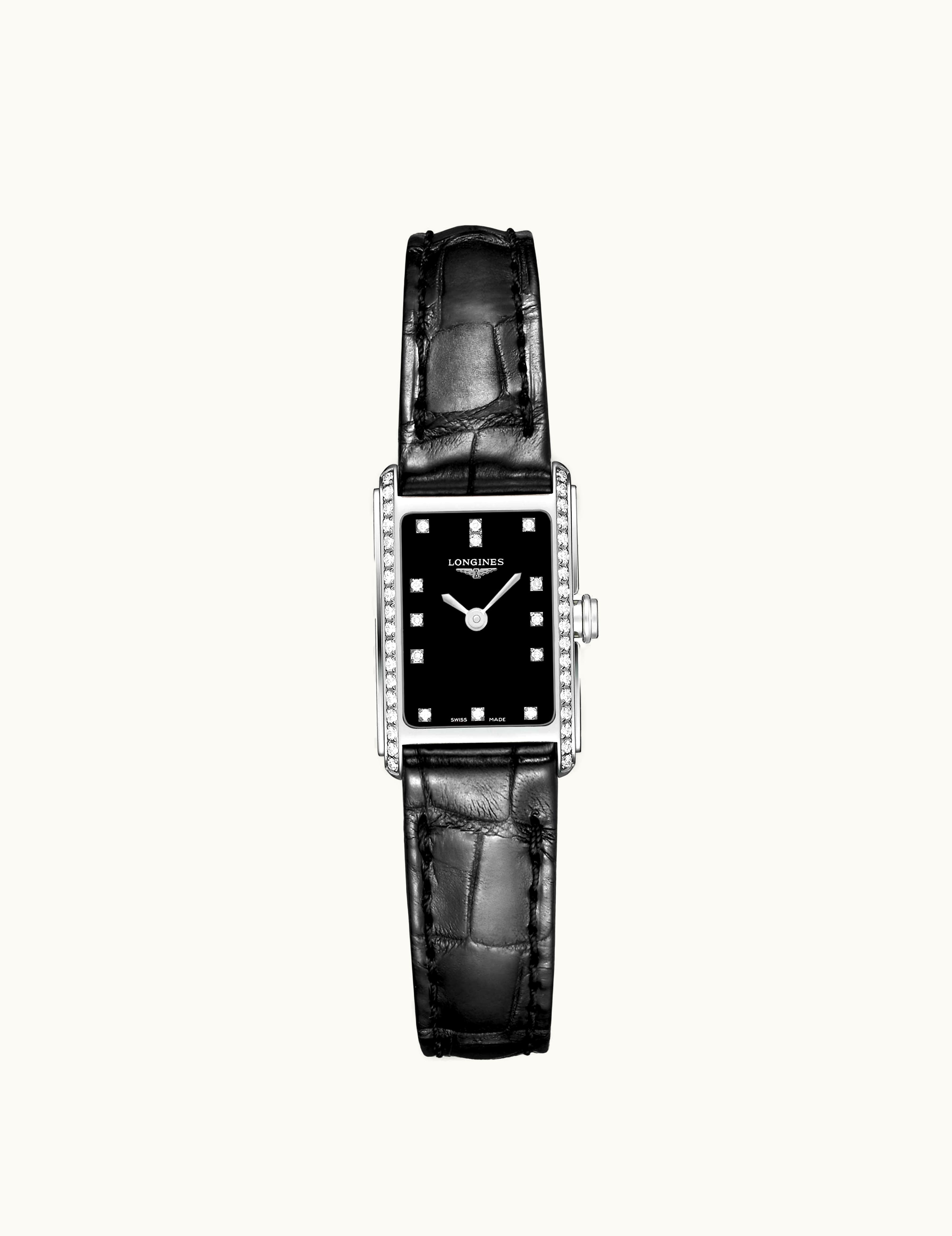 Longines DolceVita 17.4 Quartz Stainless Steel / Diamond / Black