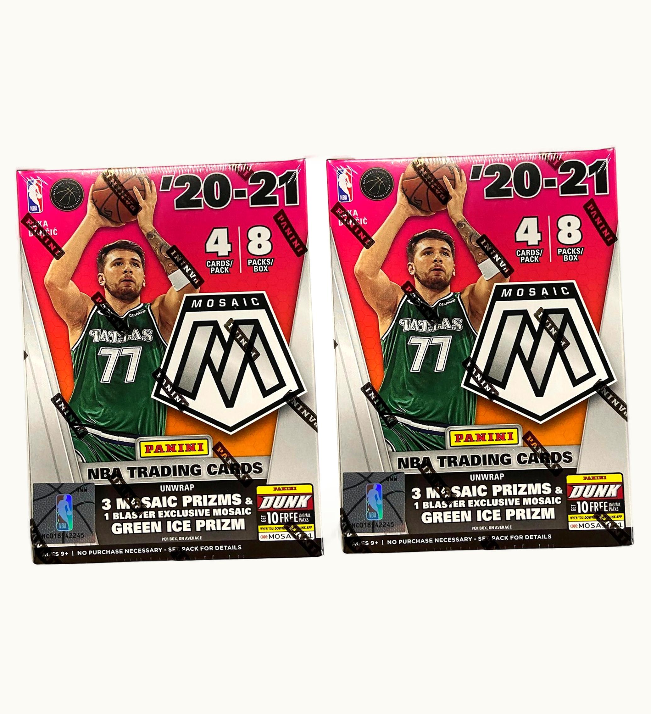 Panini 2020 21 Panini Mosaic Basketball Fanatics Exclusive Blaster Box Green Ice Prizm 2x Lot