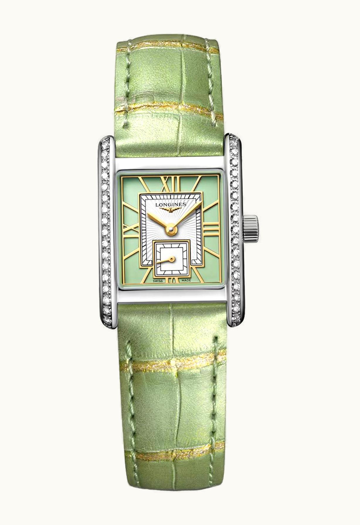 Longines Mini Dolce Vita 21.5 Quartz Stainless Steel - Diamond / Green
