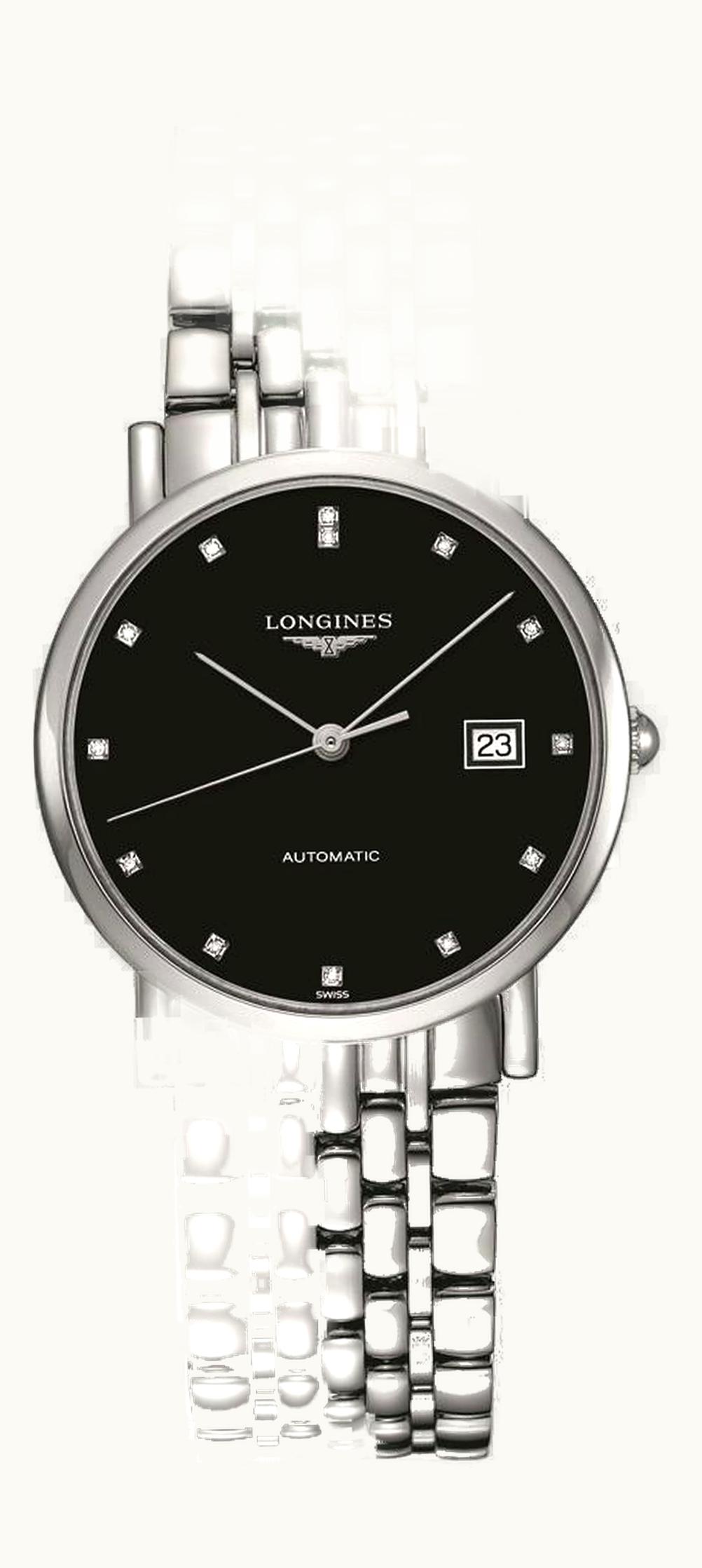 Longines Elegant Collection 34.5 Automatic Stainless Steel / Black / Bracelet