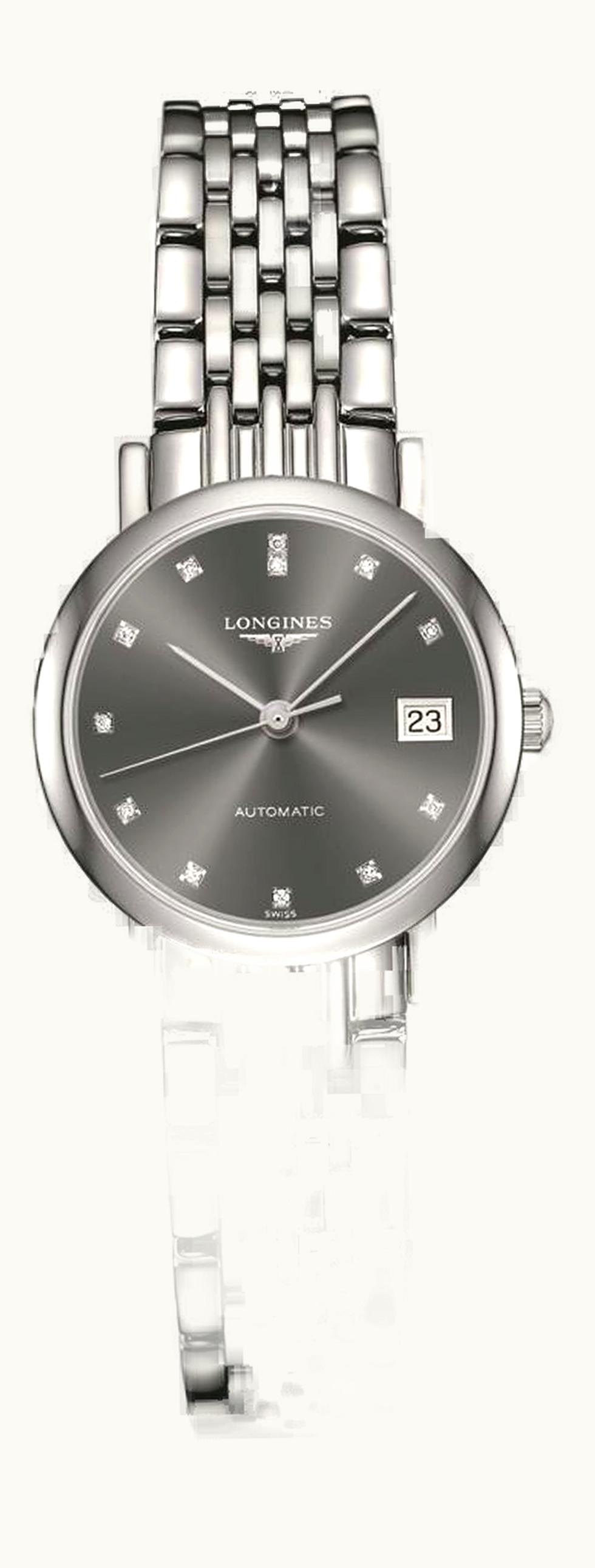 Longines Elegant Collection 25.5 Automatic Stainless Steel / Grey / Bracelet