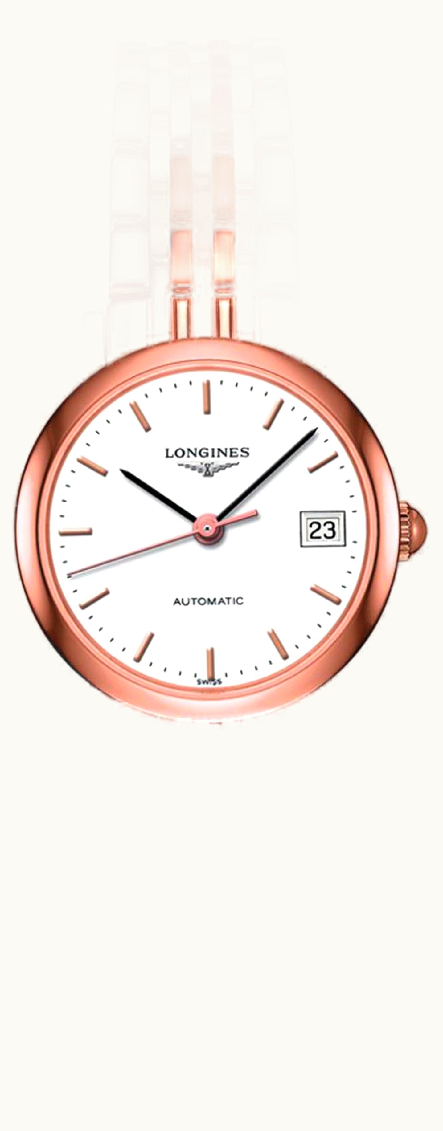 Longines Elegant Collection 25.5 Automatic Stainless Steel / Red Gold / White