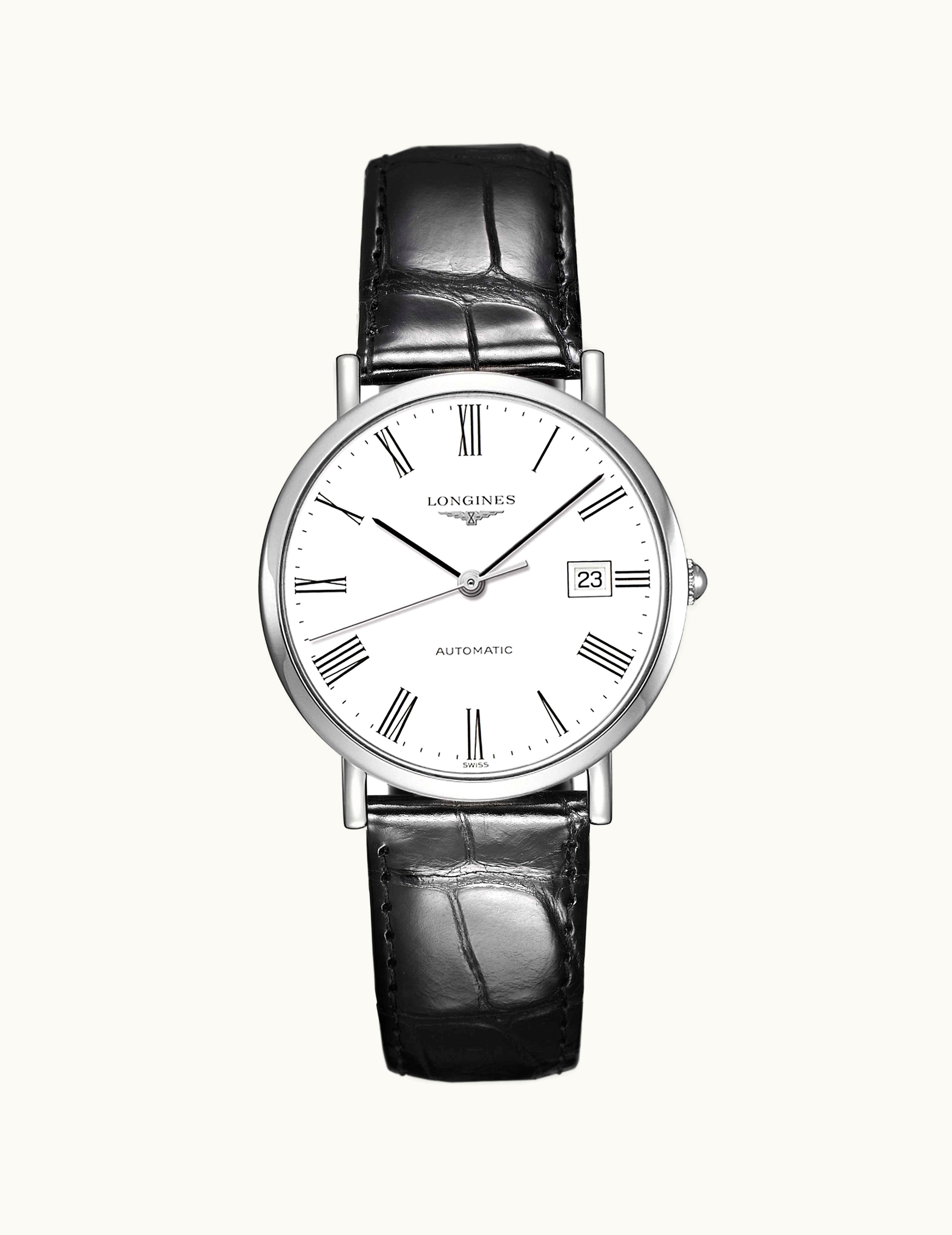 Longines Elegant Collection Automatic 37 Stainless Steel / White / Strap