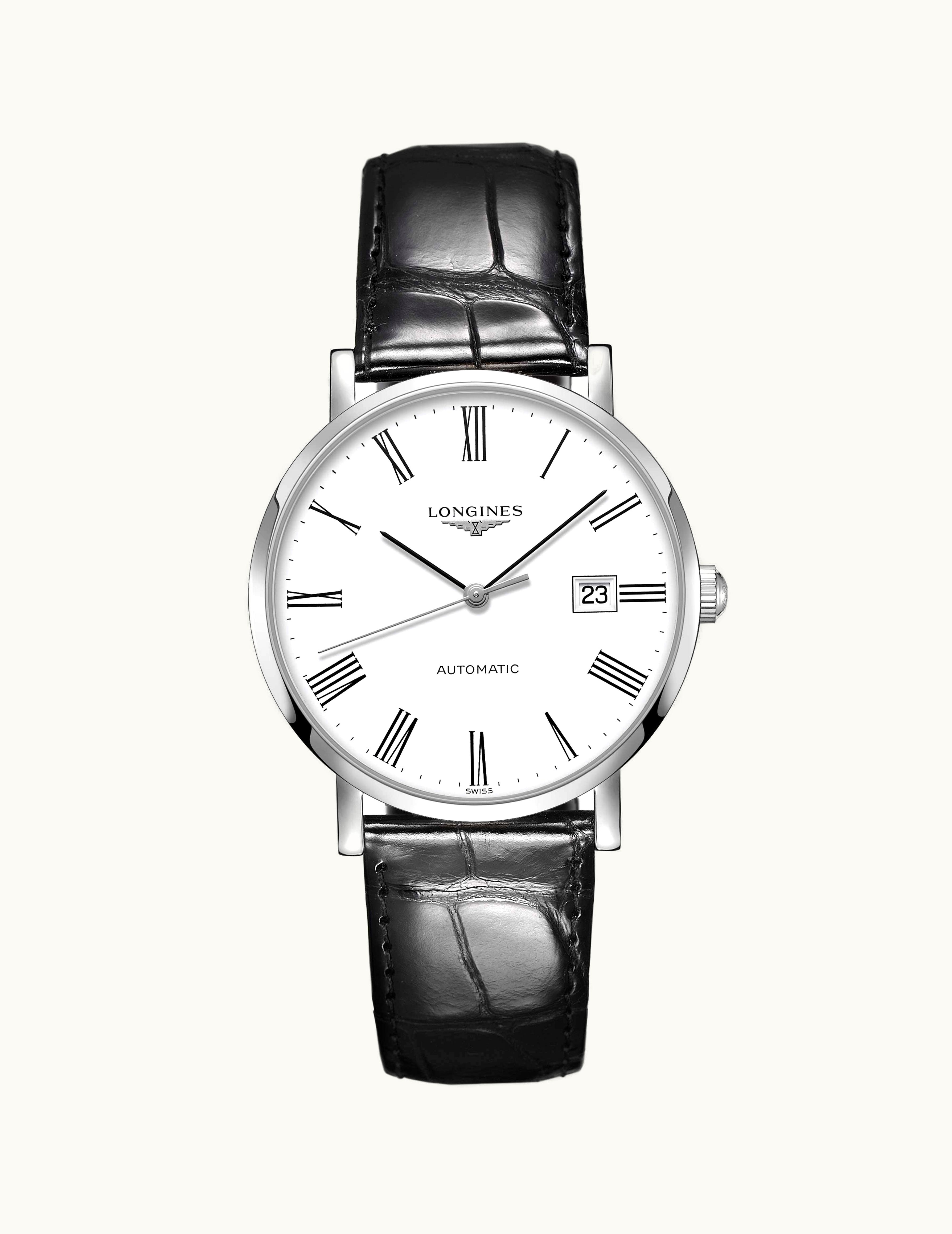 Longines Elegant Collection Automatic 39 Stainless Steel / White / Strap