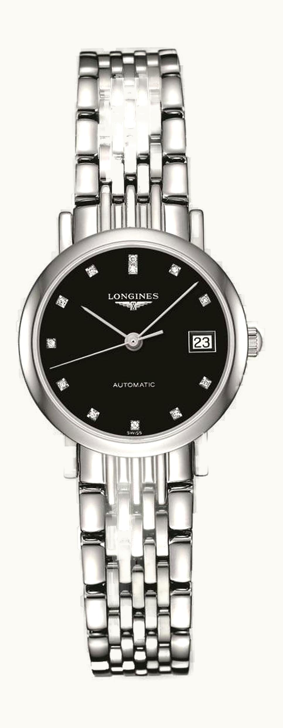 Longines Elegant Collection 25.5 Automatic Stainless Steel / Black / Bracelet