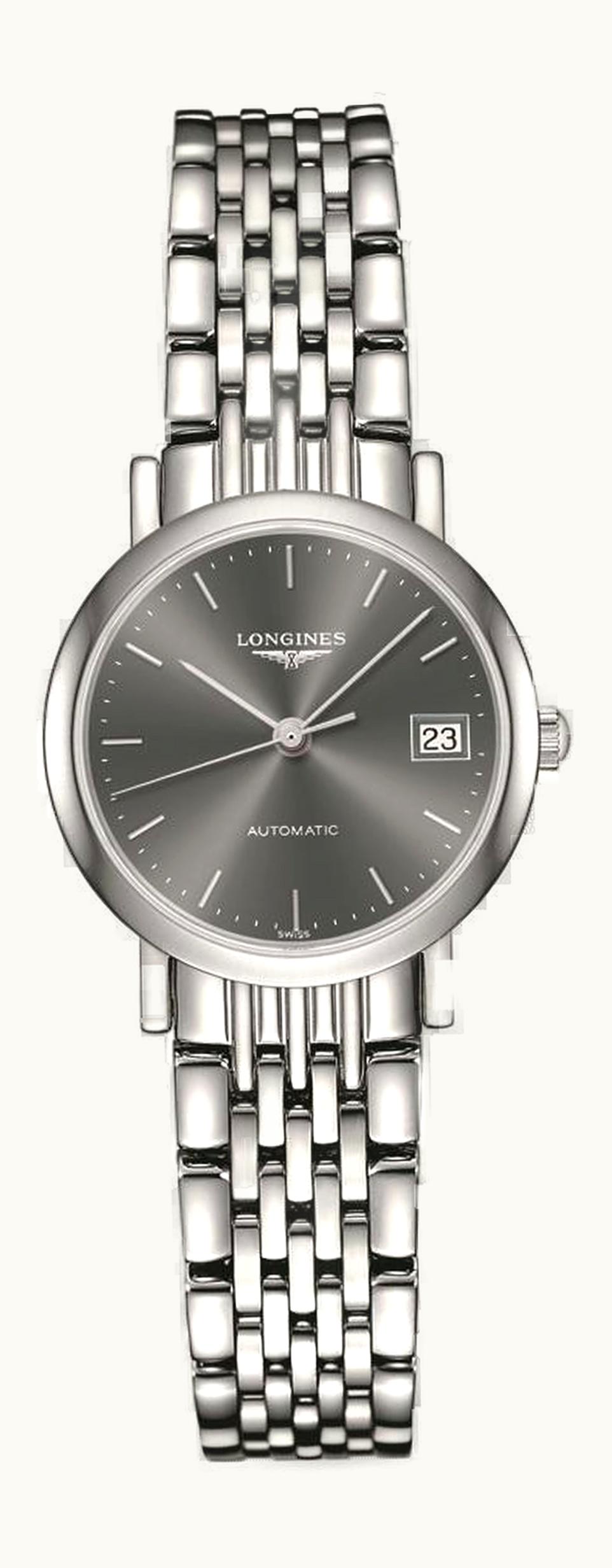 Longines Elegant Collection 25.5 Automatic Stainless Steel / Grey / Bracelet