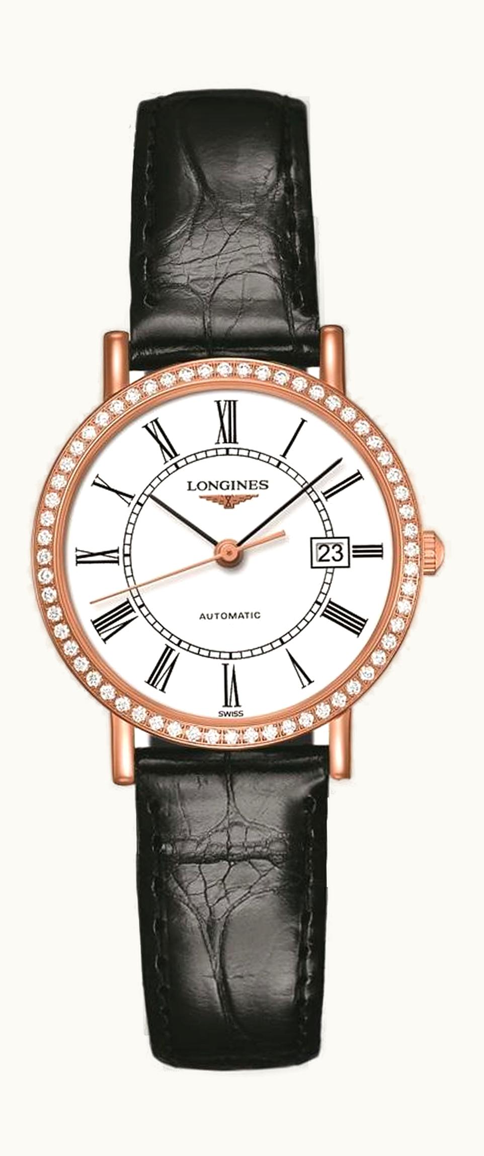 Longines Elegant Collection Automatic 29 Pink Gold / Diamond / White