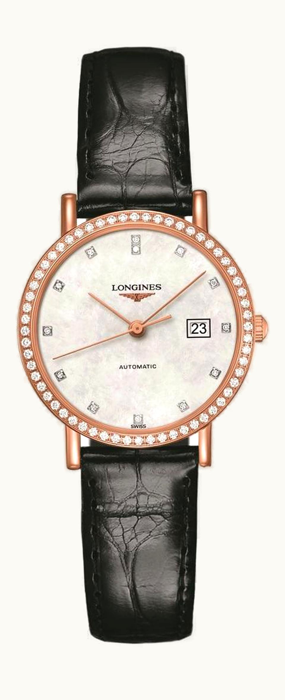 Longines Elegant Collection Automatic 29 Pink Gold / Diamond / MOP
