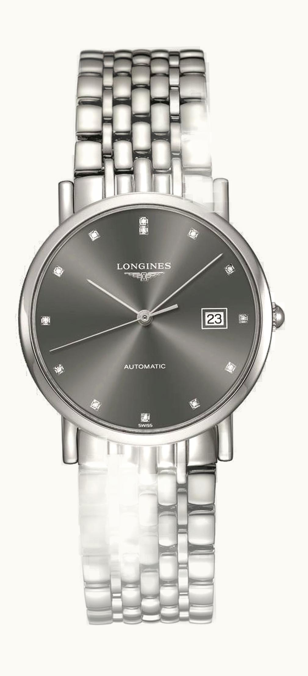 Longines Elegant Collection 34.5 Automatic Stainless Steel / Grey / Bracelet