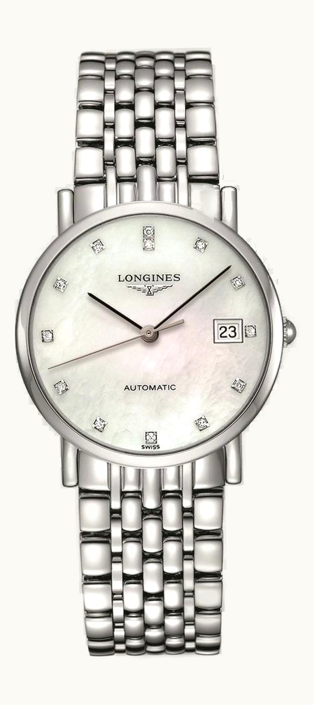 Longines Elegant Collection 34.5 Automatic Stainless Steel / MOP / Bracelet