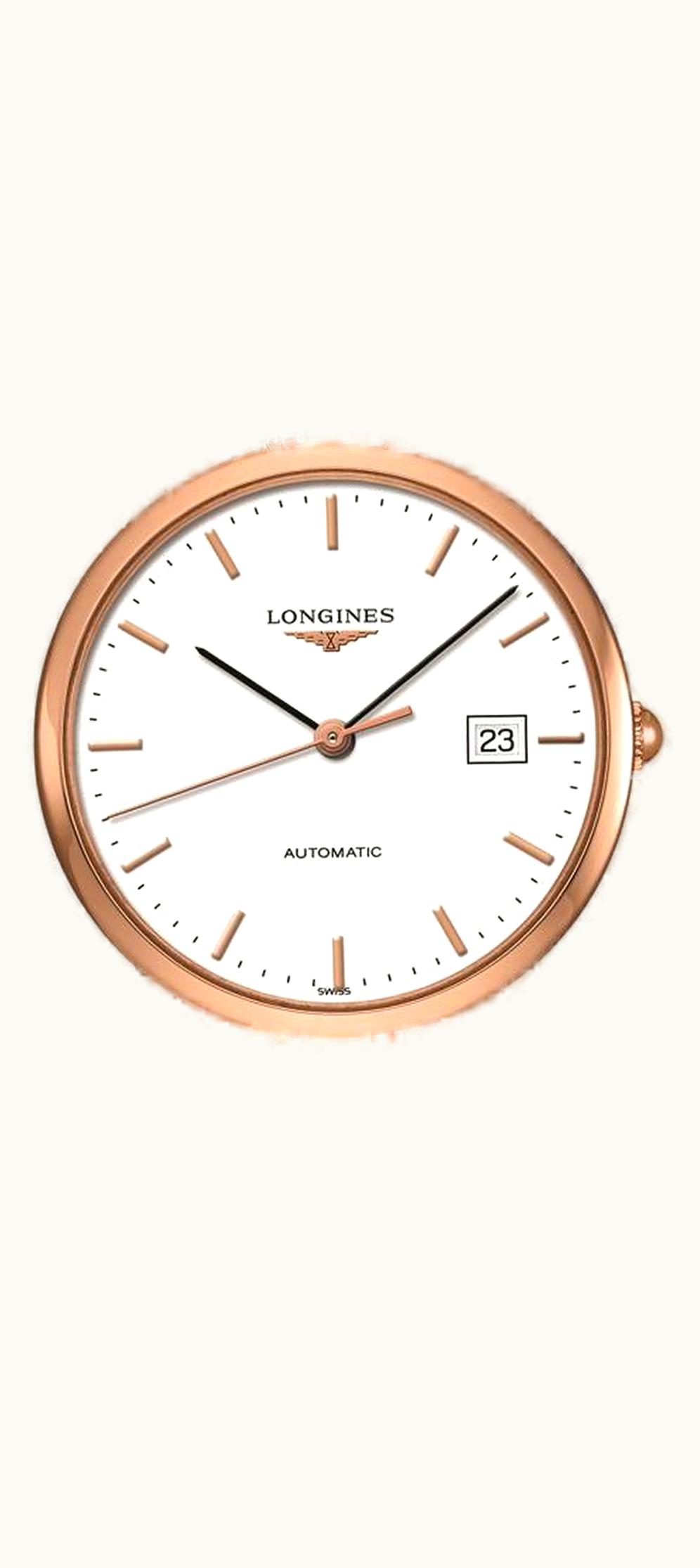 Longines Elegant Collection 34.5 Automatic Stainless Steel / Red Gold / White