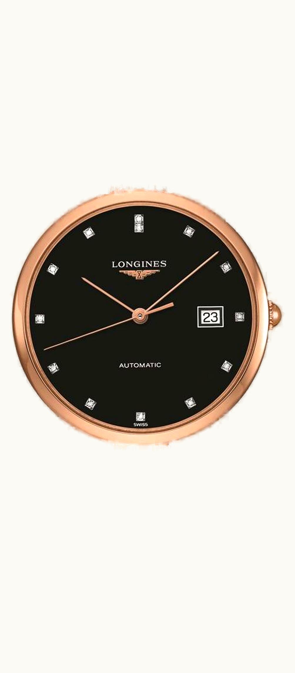 Longines Elegant Collection 34.5 Automatic Stainless Steel / Red Gold / Black