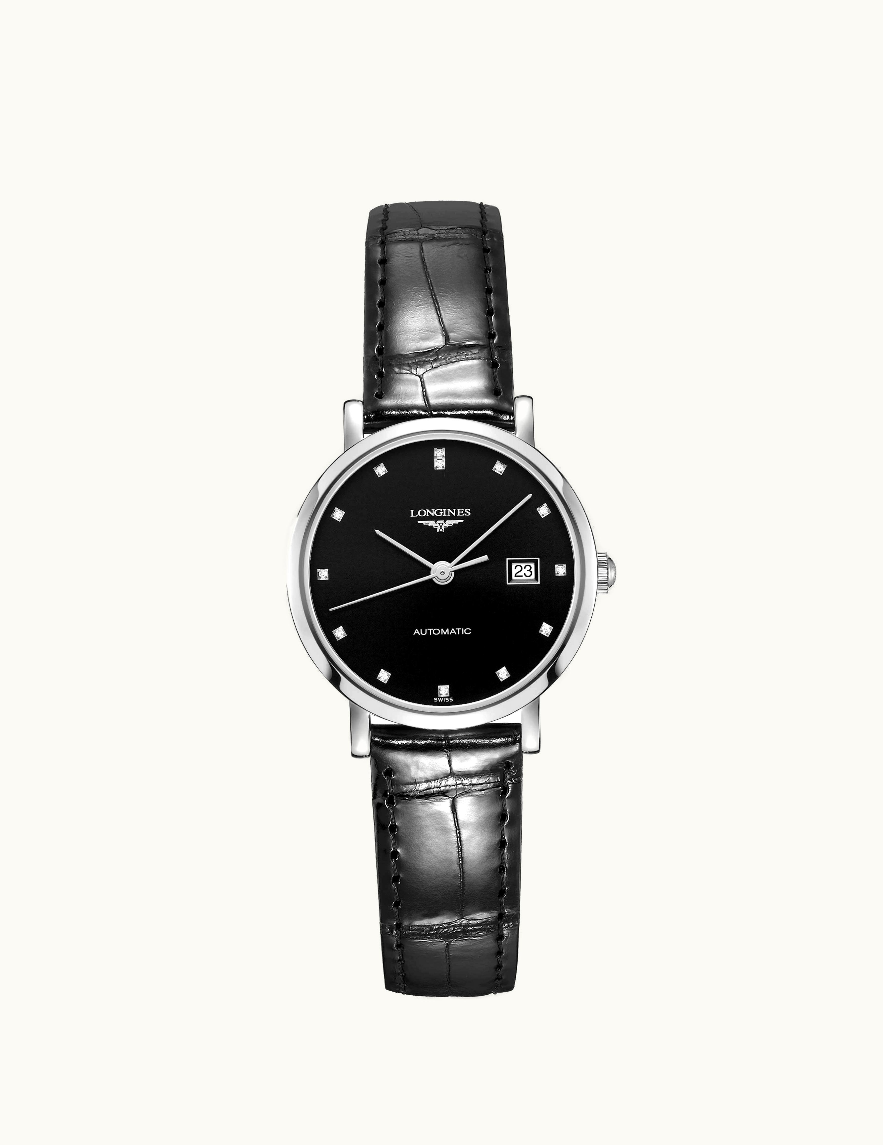 Longines Elegant Collection Automatic 29 Stainless Steel / Black / Strap