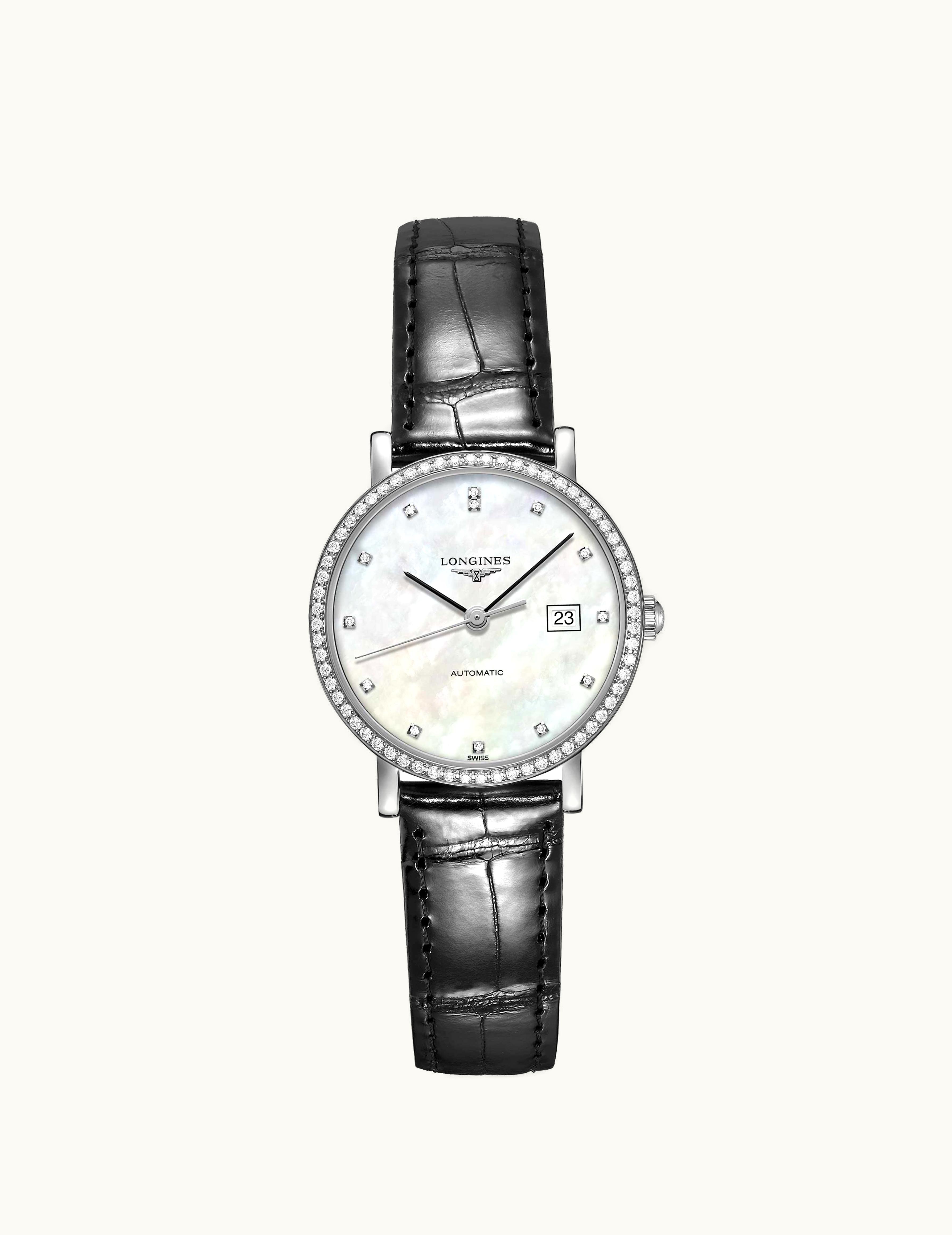 Longines Elegant Collection Automatic 29 Stainless Steel / Diamond / MOP / Strap