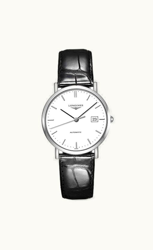 Longines Elegant Collection Automatic 37 Stainless Steel / White / Strap