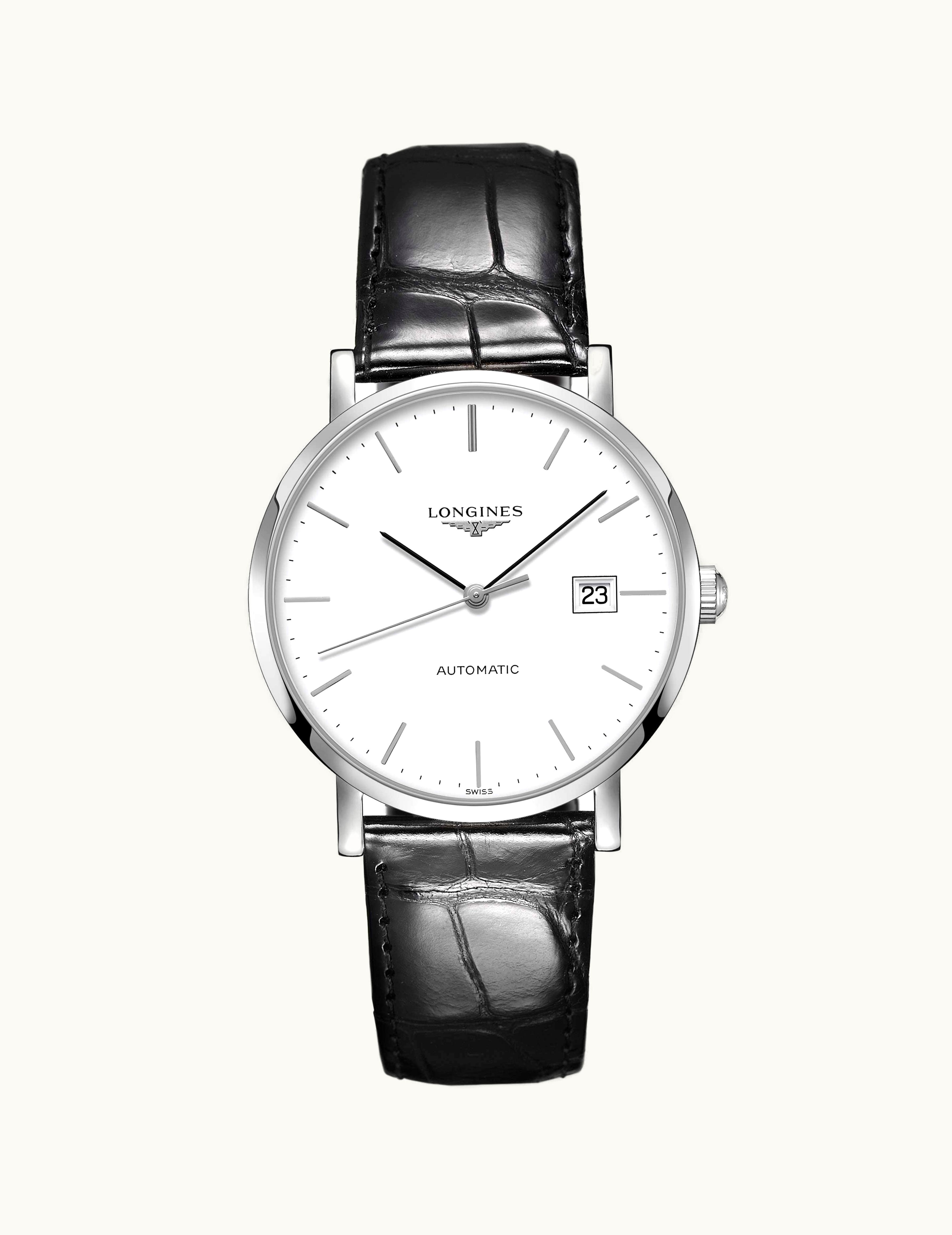 Longines Elegant Collection Automatic 39 Stainless Steel / White / Strap