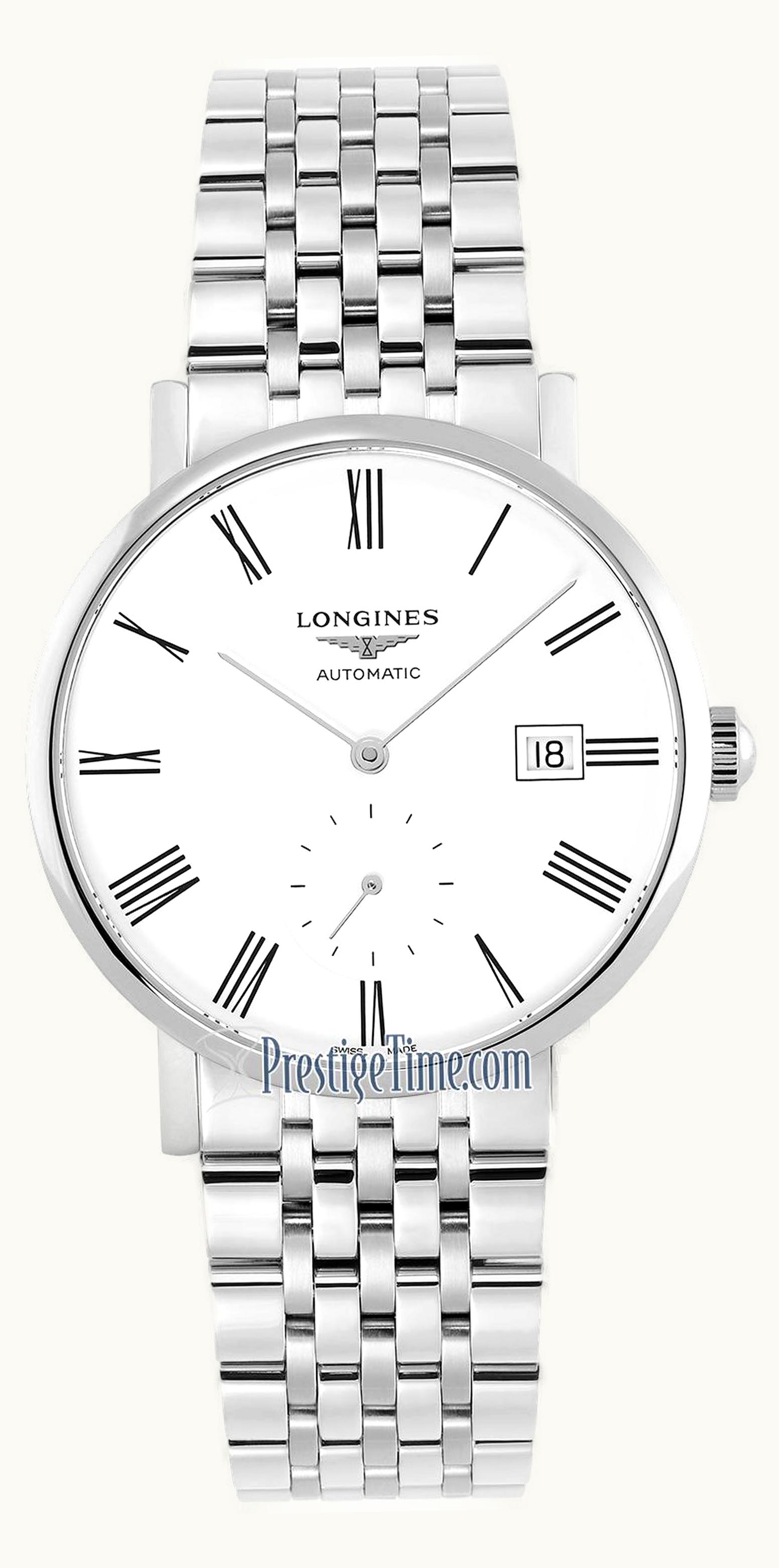 Longines Elegant Collection Small Second 39 Stainless Steel / White - Roman / Bracelet