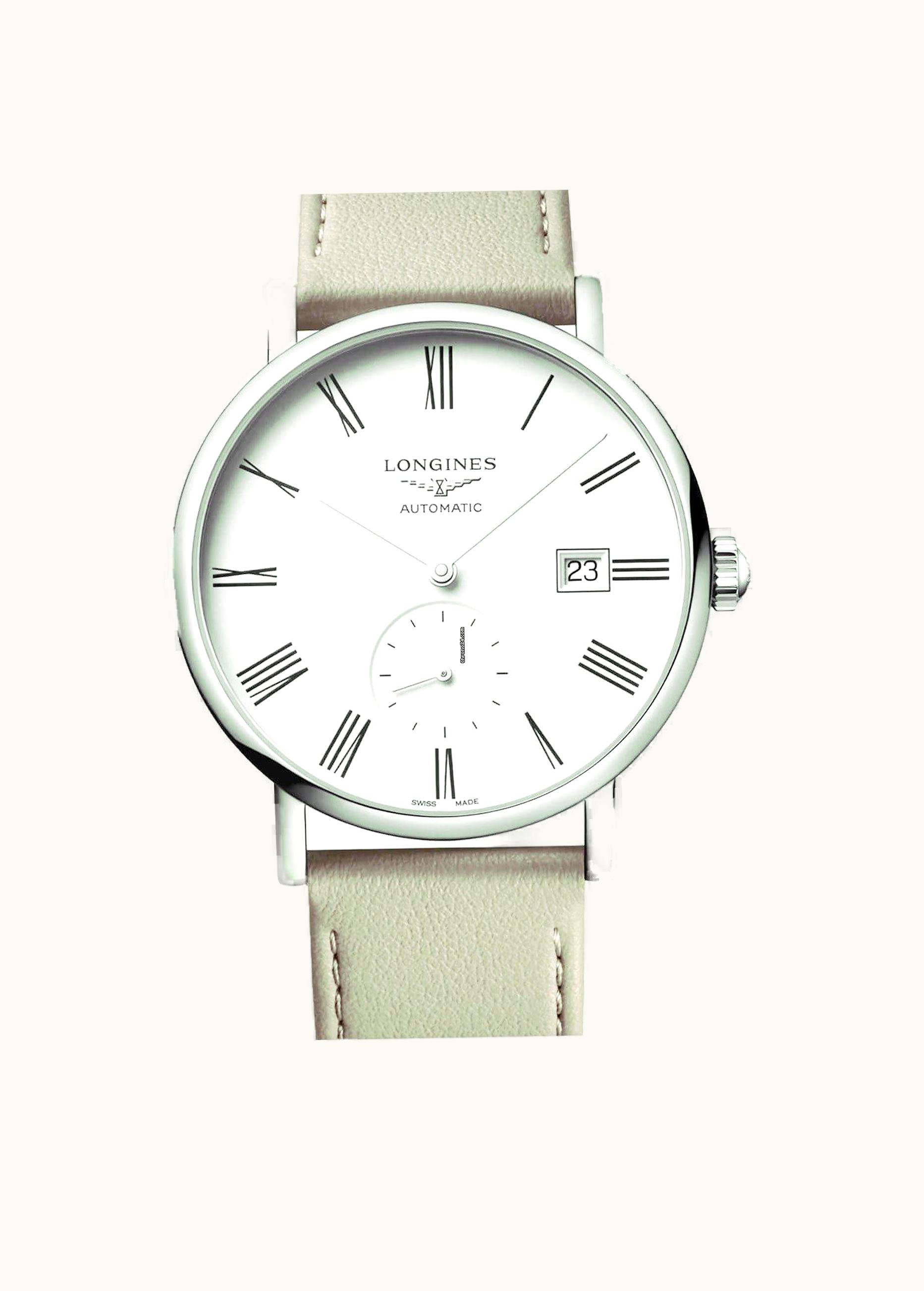 Longines Elegant Collection Small Second 39 Stainless Steel / White - Roman