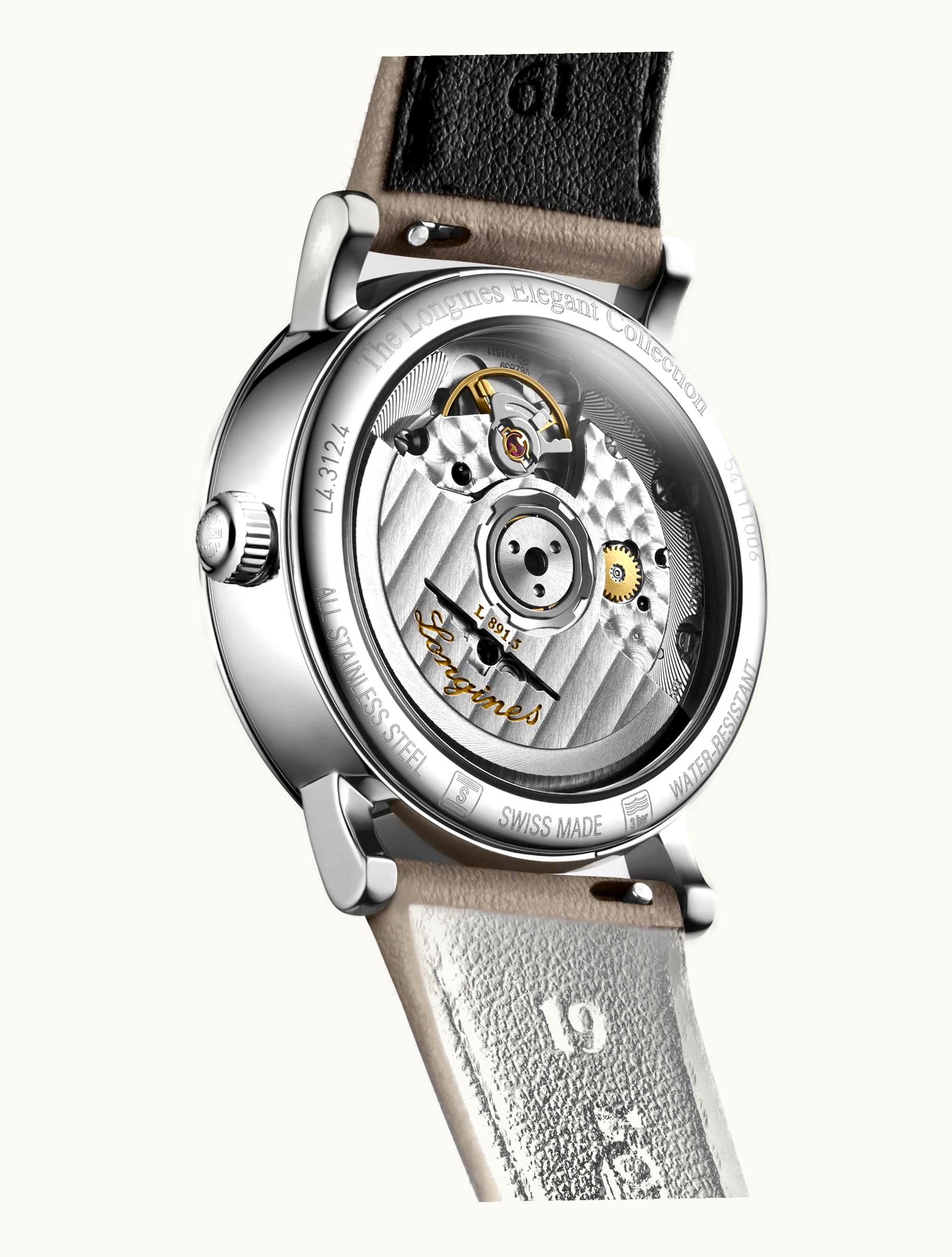 Longines Elegant Collection Small Second 34.5 Stainless Steel / White - Roman