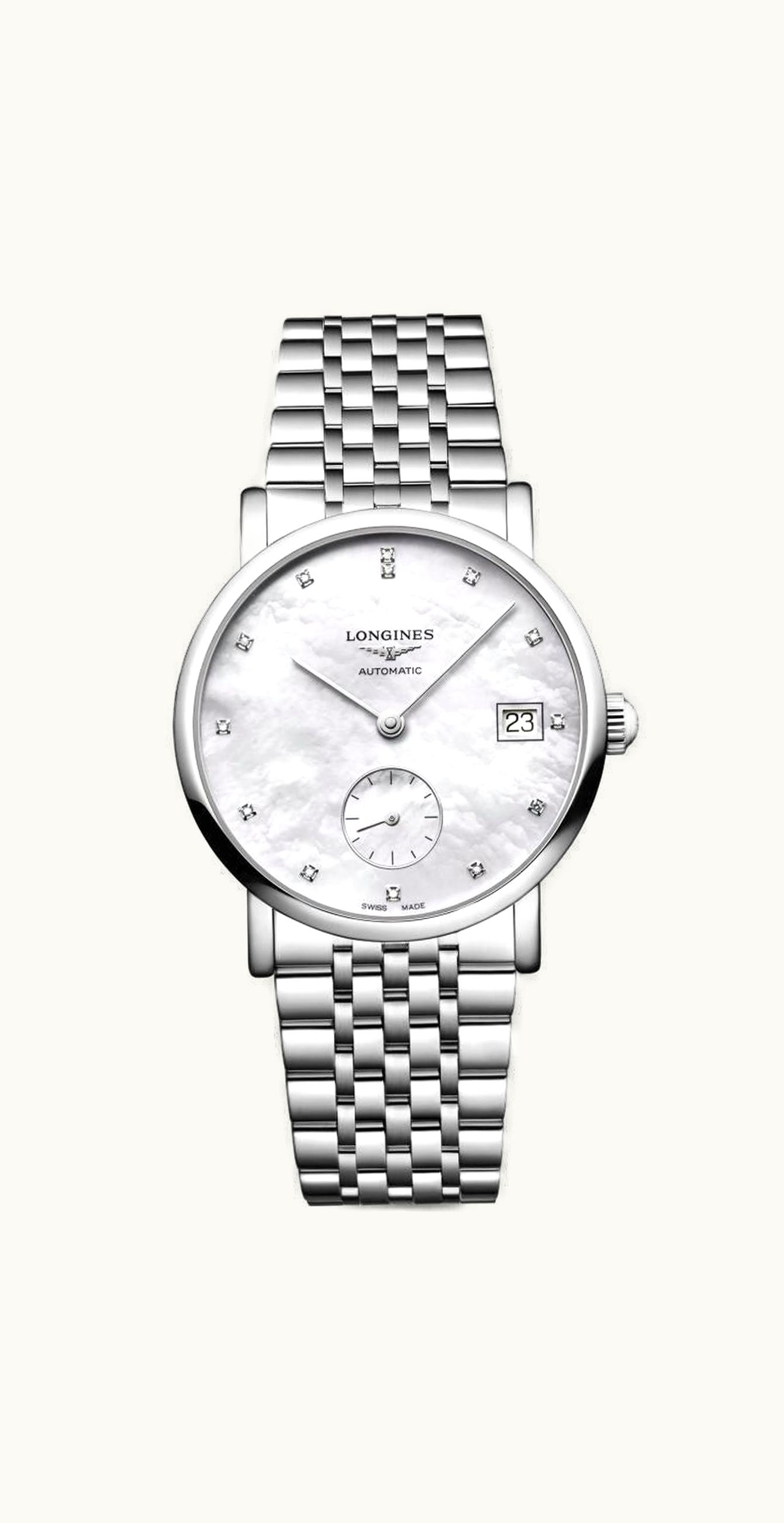 Longines Elegant Collection Small Second 34.5 Stainless Steel / MOP / Bracelet