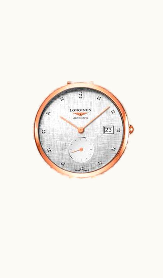 Longines Elegant Collection Small Second 34.5 Stainless Steel - Pink Gold / Silver - Linen / Bracelet