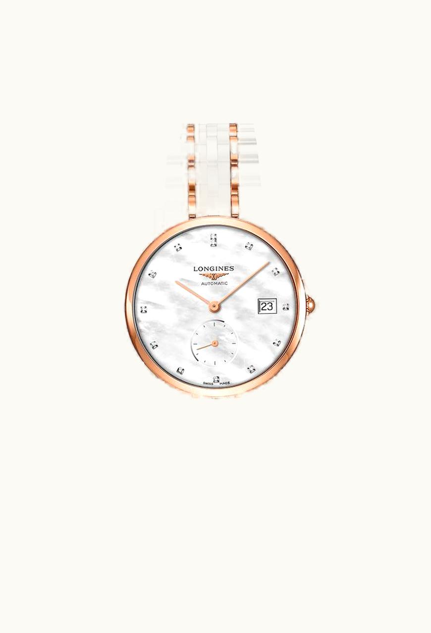 Longines Elegant Collection Small Second 34.5 Stainless Steel - Pink Gold / MOP / Bracelet