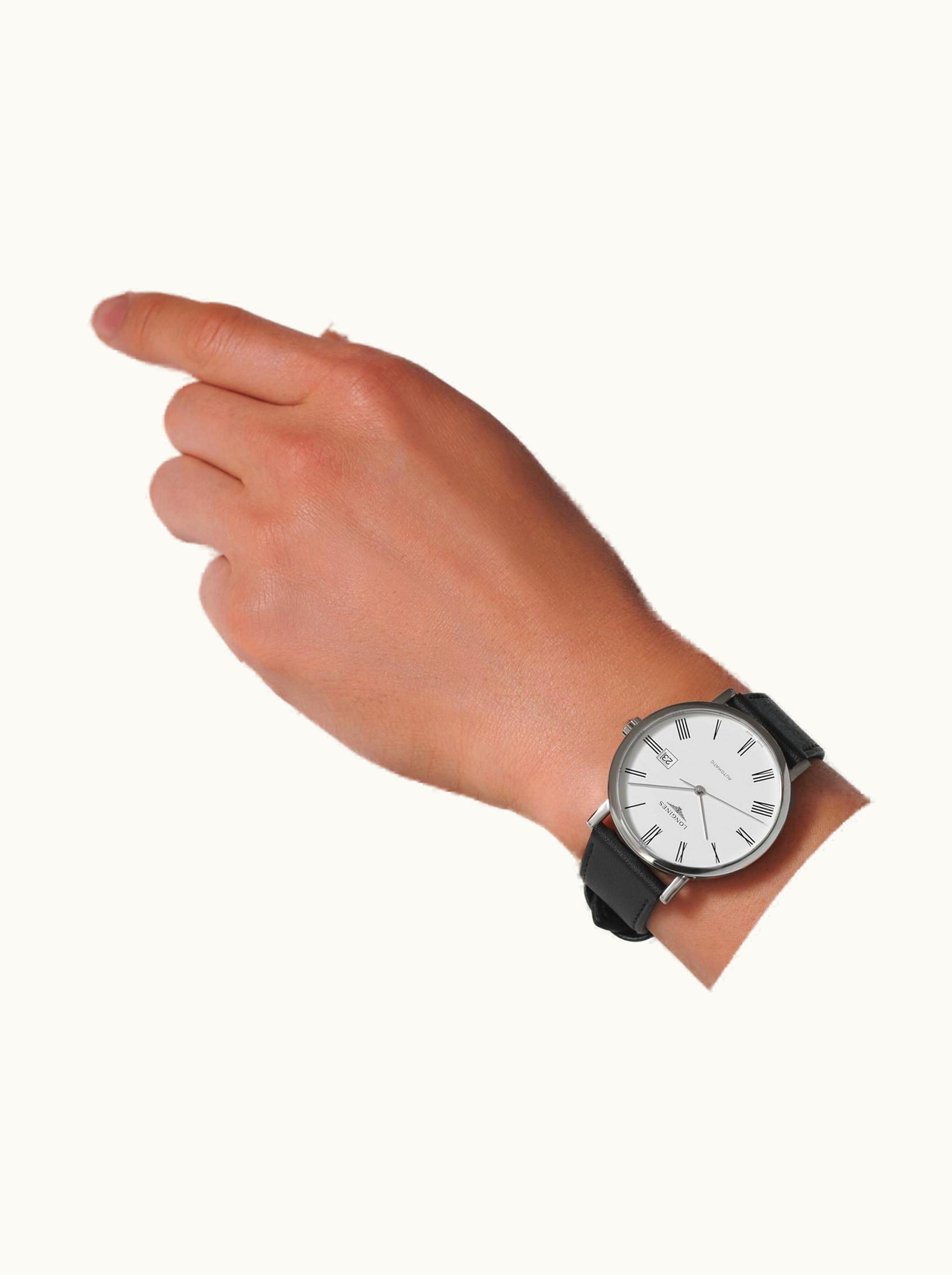 Longines Elegant Collection Automatic 41 Stainless Steel / White - Roman