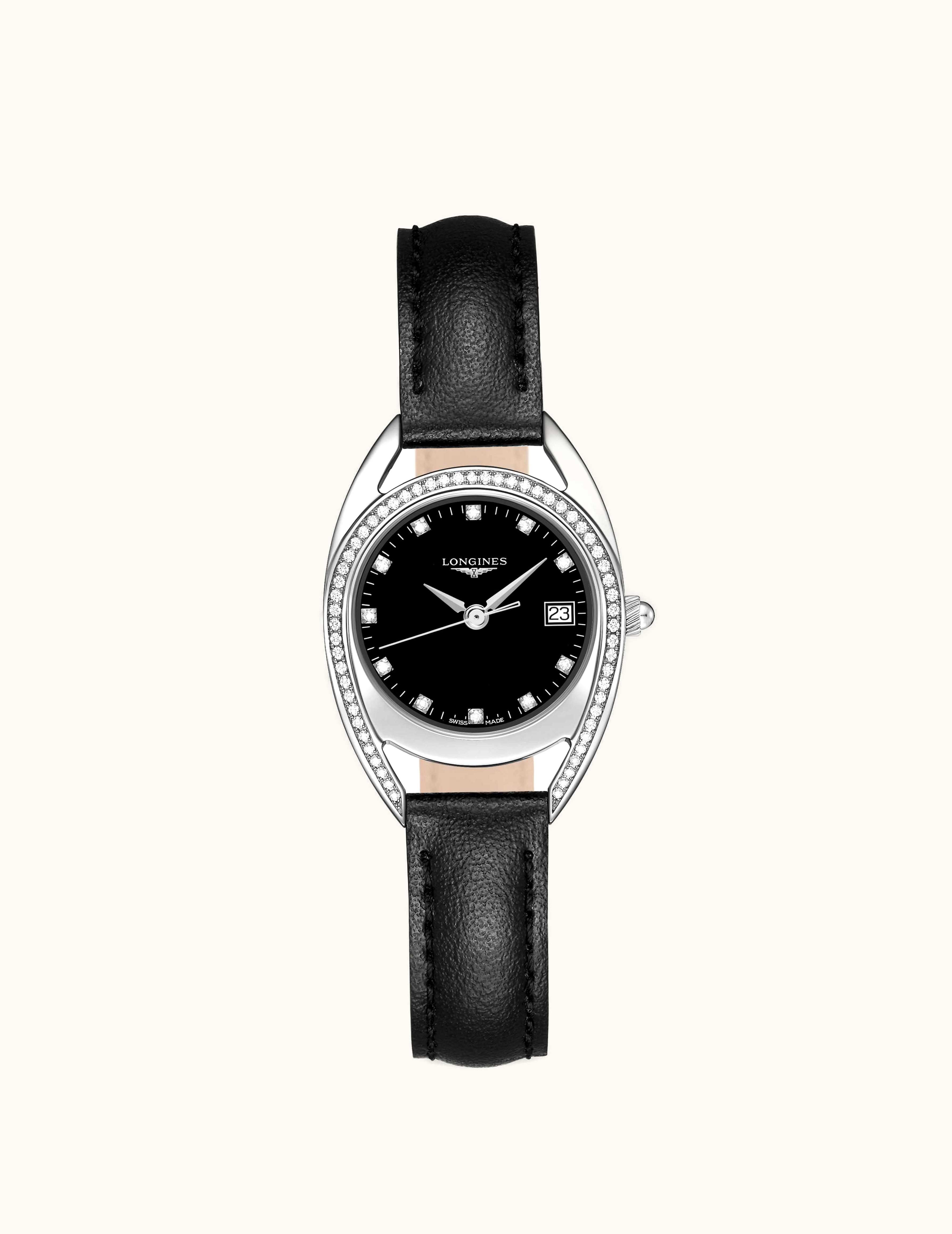 Longines Equestrian Horseshoe 26 Diamond / Black