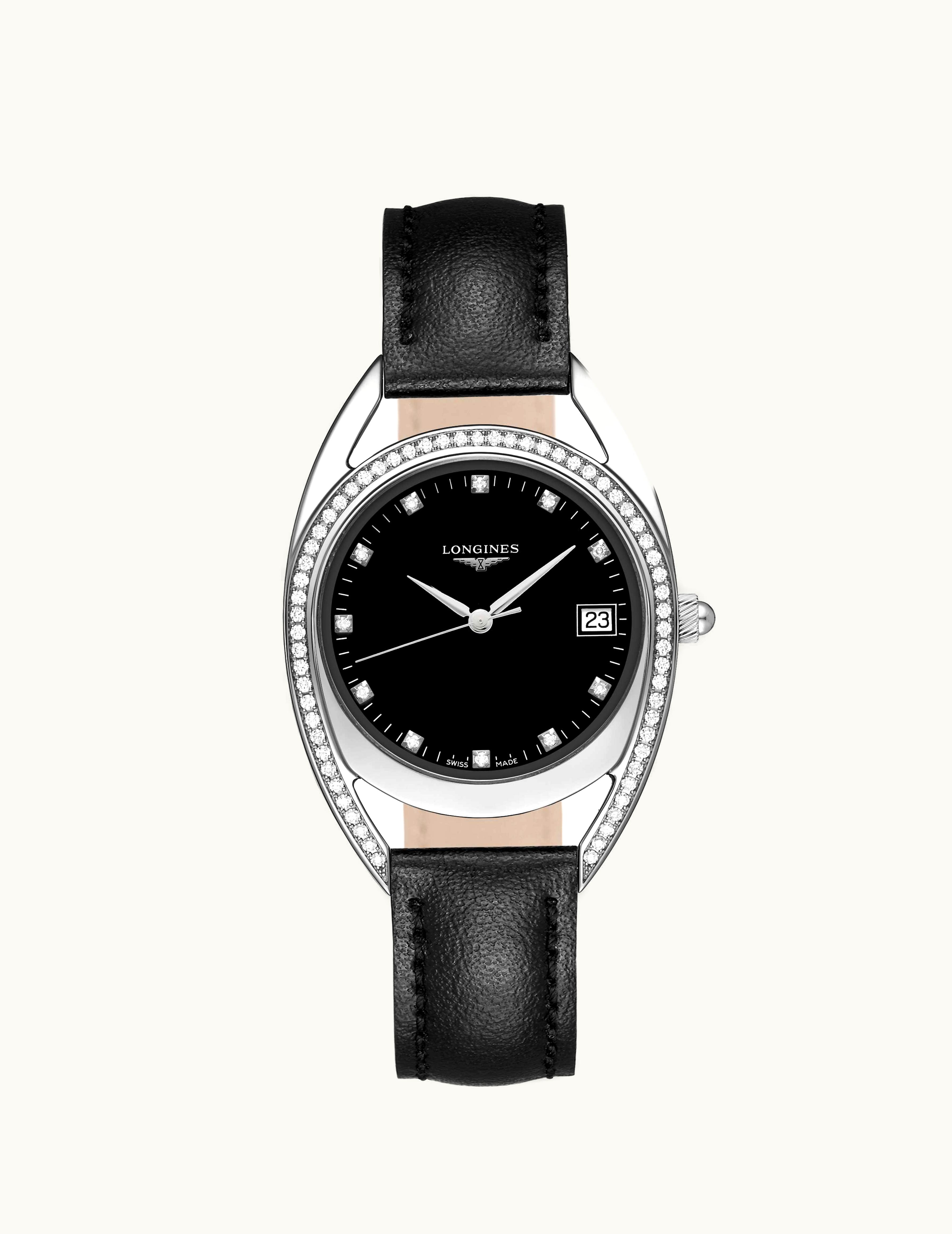 Longines Equestrian Horseshoe 34 Diamond / Black