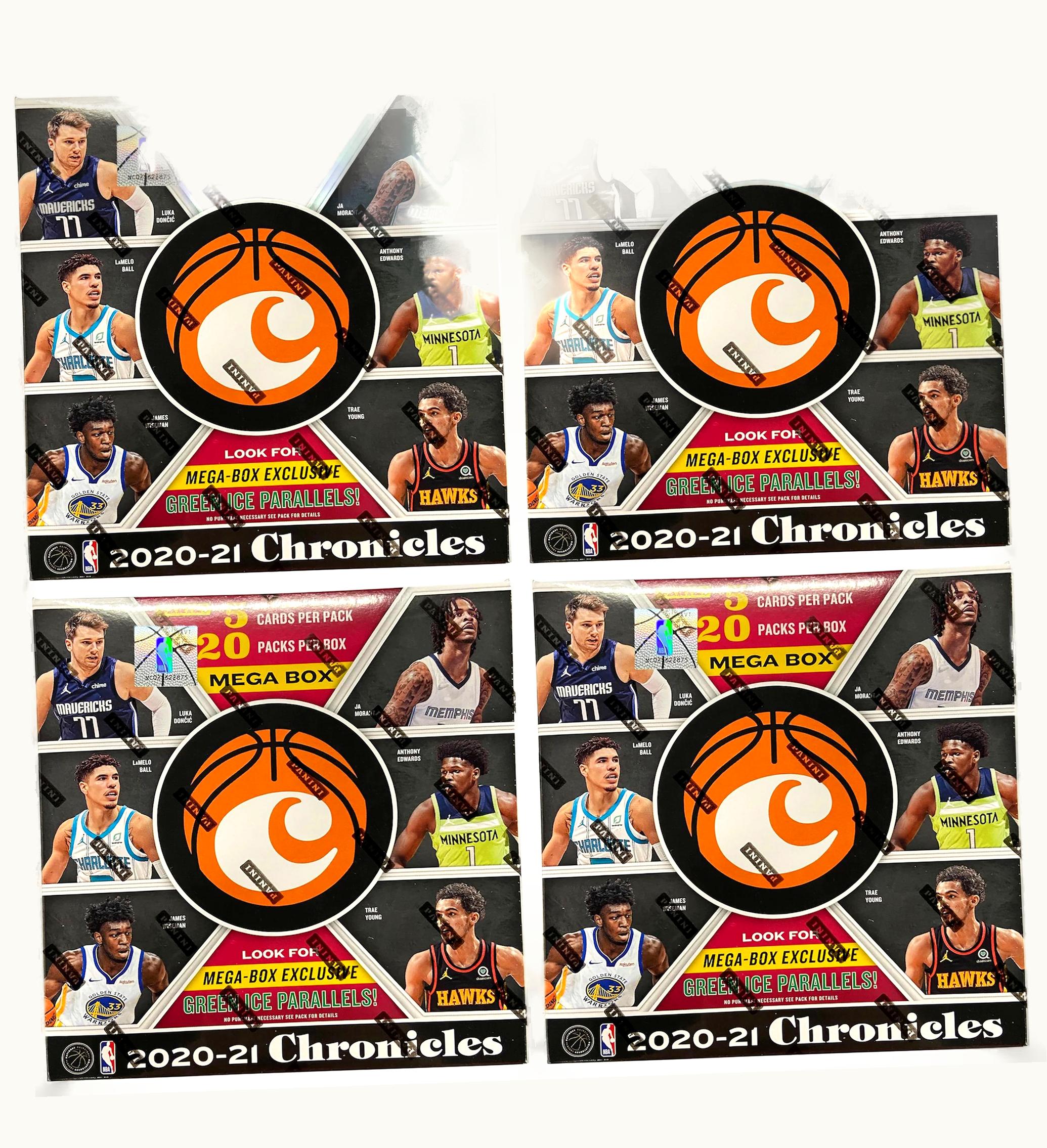 Panini 2020 21 Panini Chronicles Basketball Fanatics Exclusive Mega Box Green Ice Parallels 4x Lot