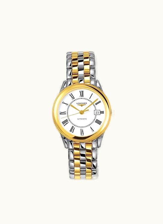 Longines Flagship 35.6 Automatic Two Tone White Roman