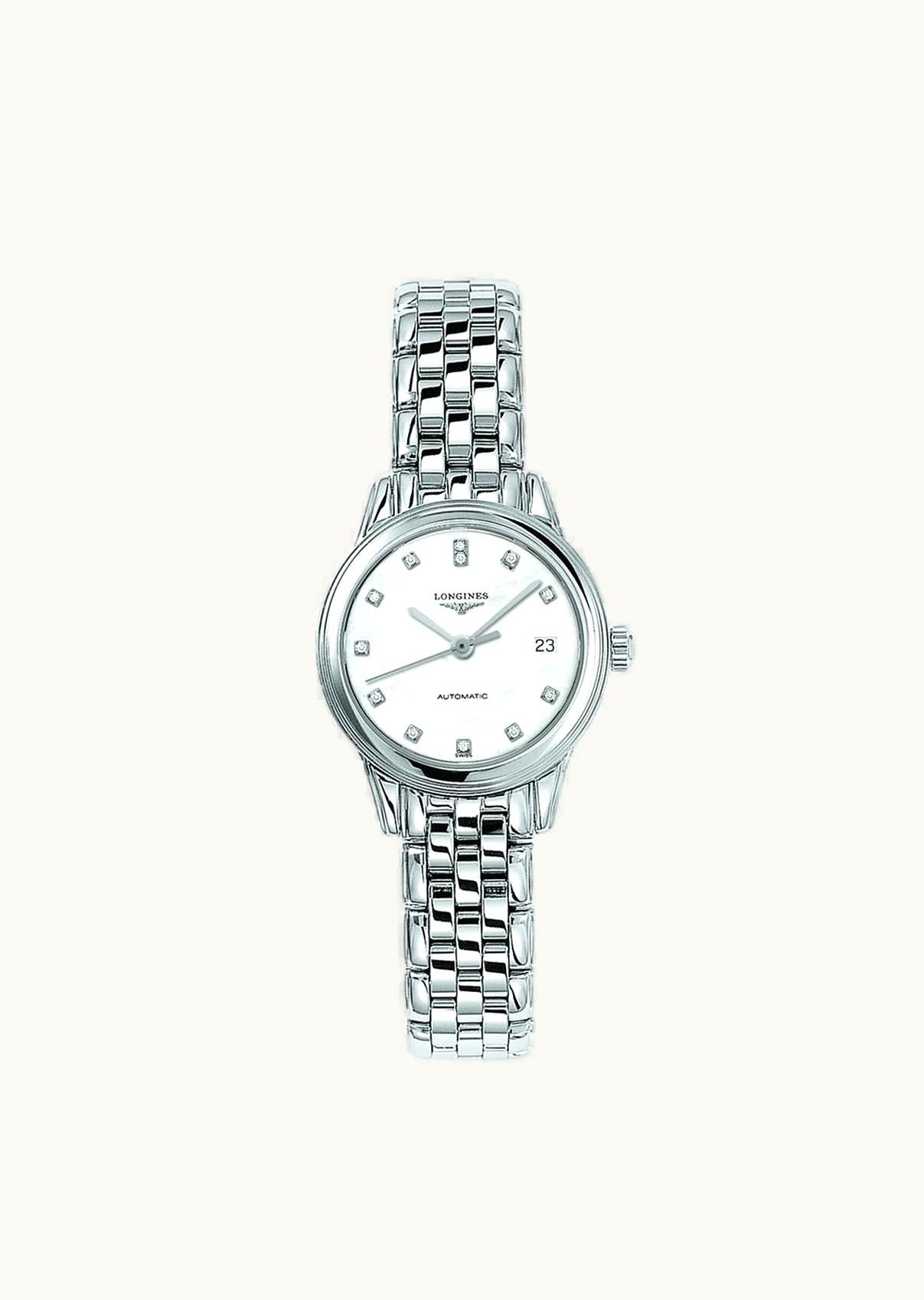 Longines Flagship 26 Automatic Stainless Steel MOP Diamond
