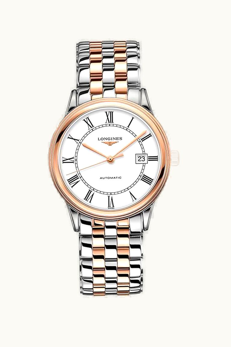 Longines Flagship 40 Stainless Steel - Yellow Gold / White - Roman / Bracelet
