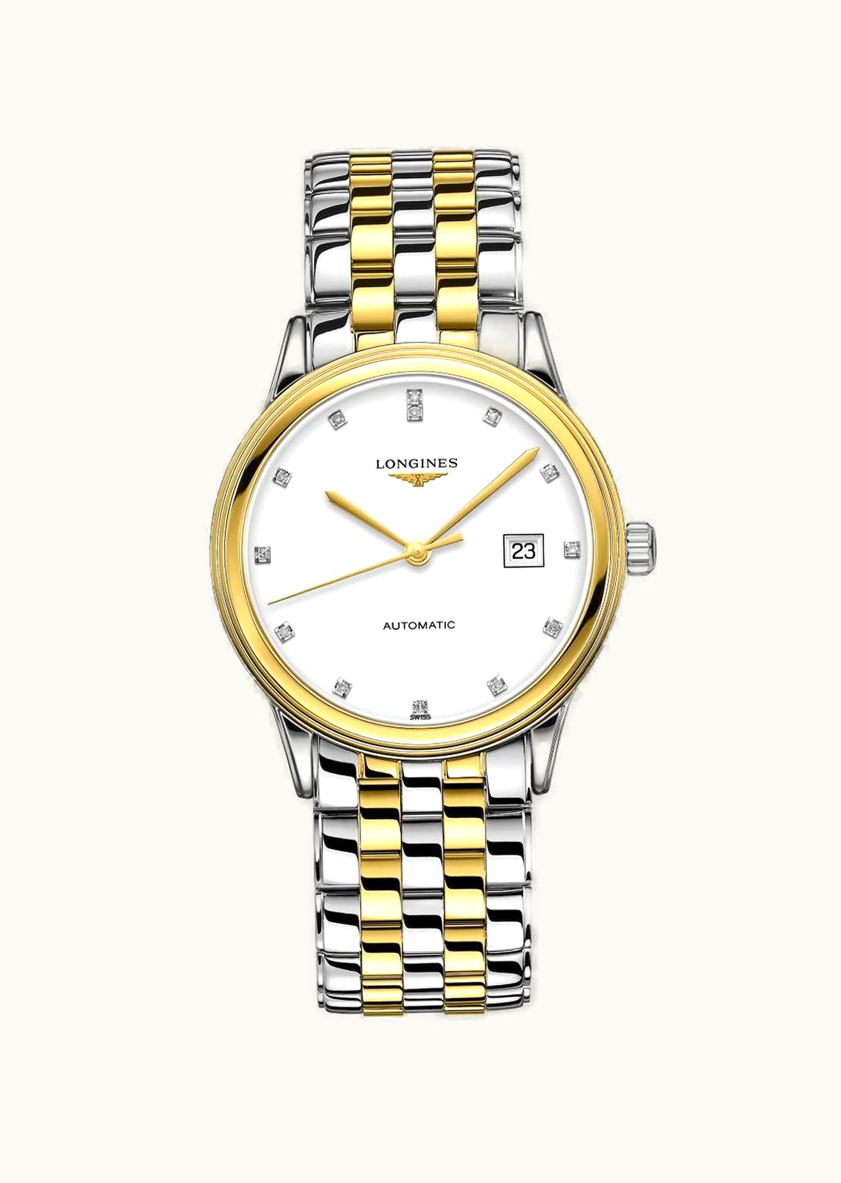 Longines Flagship 40 Stainless Steel - Yellow Gold / White - Diamond / Bracelet