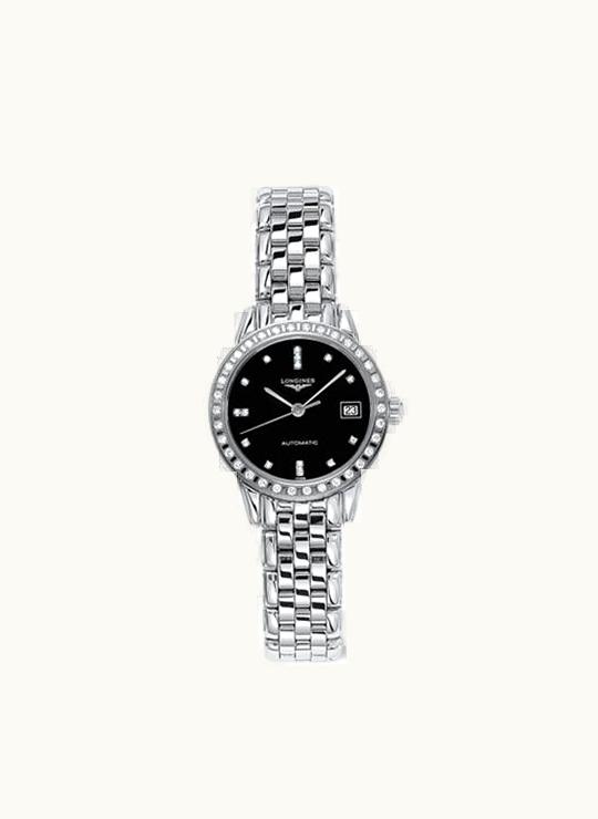 Longines Flagship 26 Automatic Diamond Bezel Black