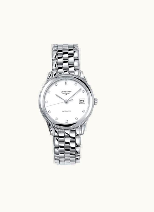 Longines Flagship 35.6 Automatic Stainless Steel White Diamond