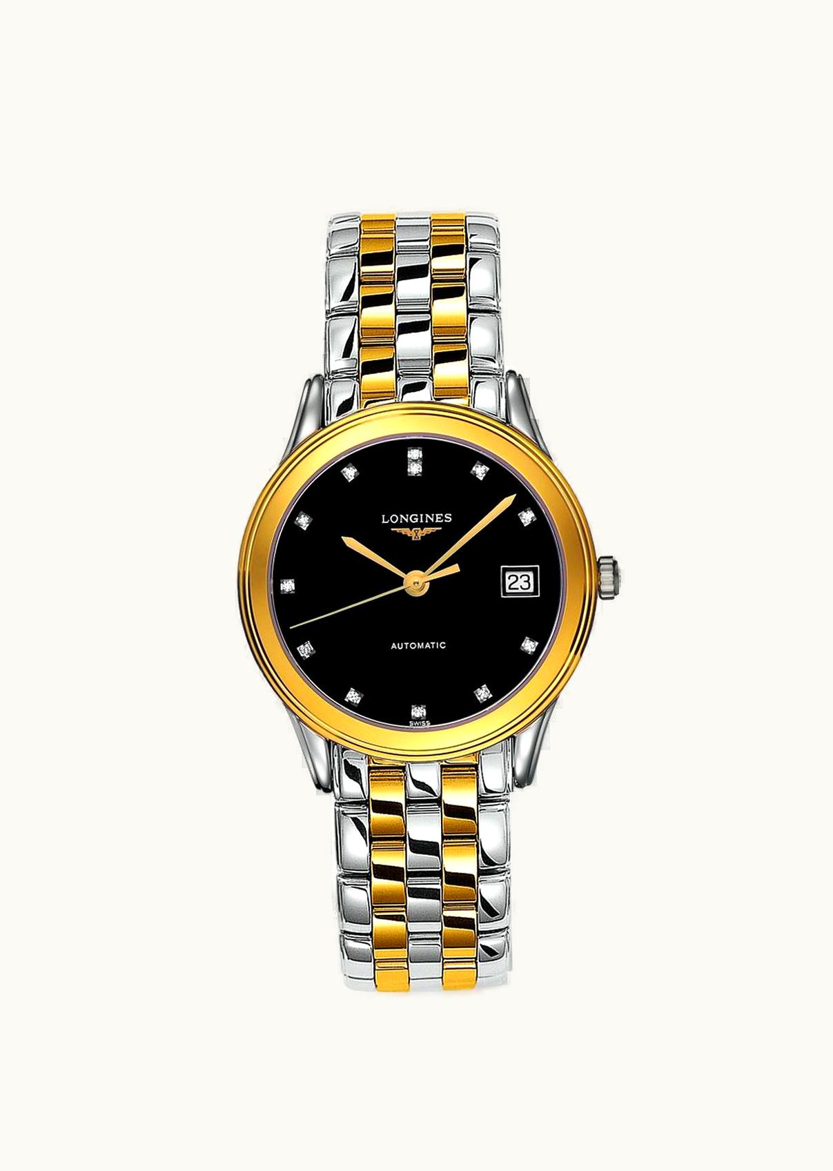 Longines Flagship 35.6 Automatic Two Tone Black Diamond