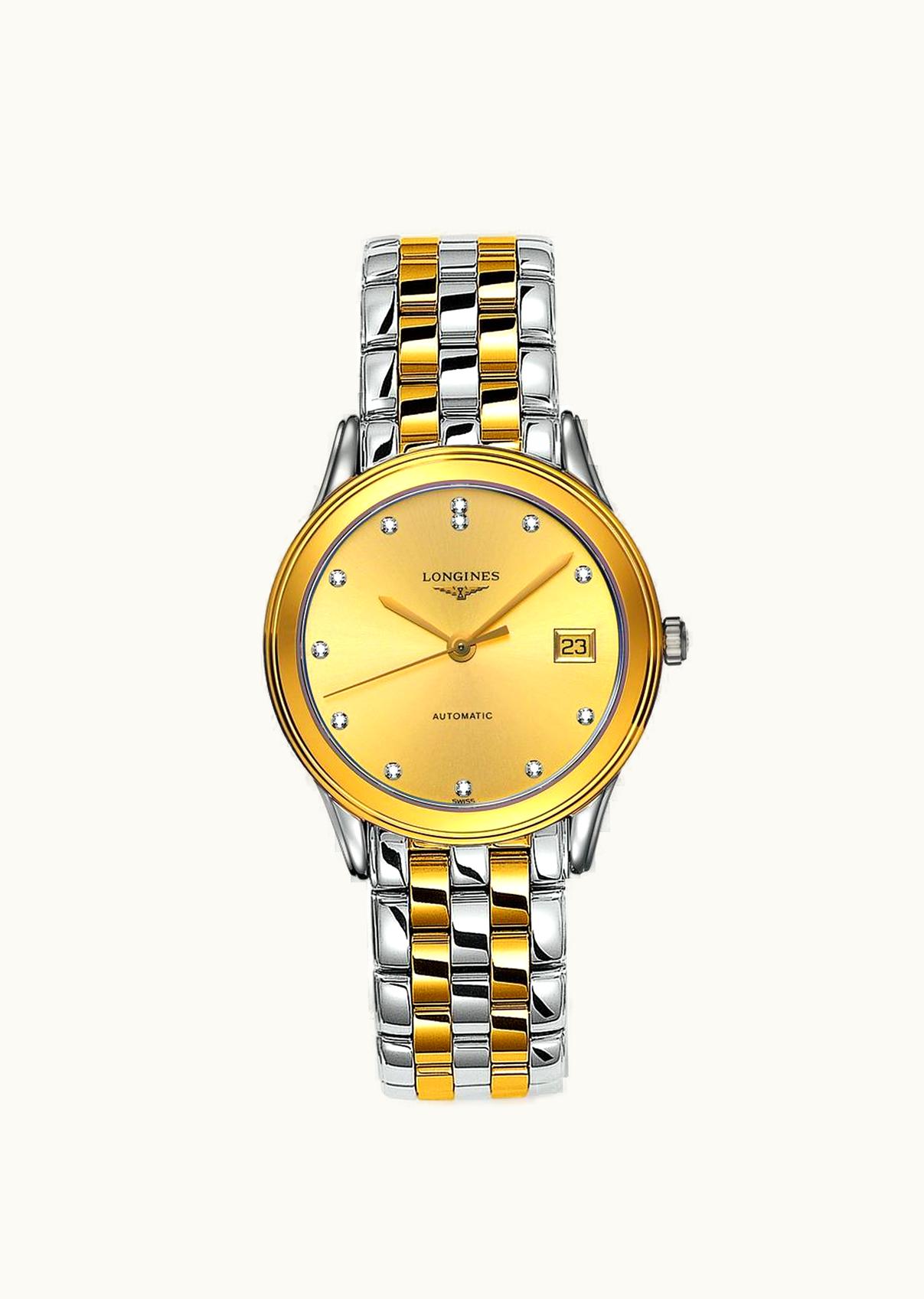 Longines Flagship 35.6 Automatic Two Tone Champagne Diamond