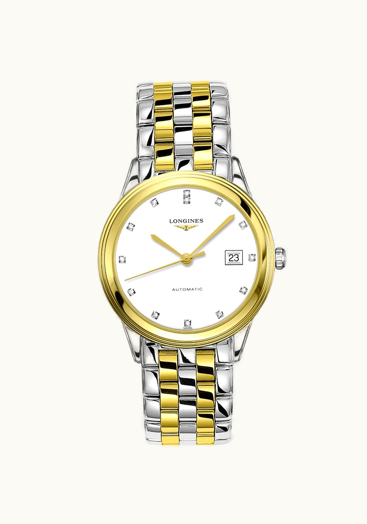 Longines Flagship 30 Stainless Steel - Yellow Gold / White - Diamond / Bracelet