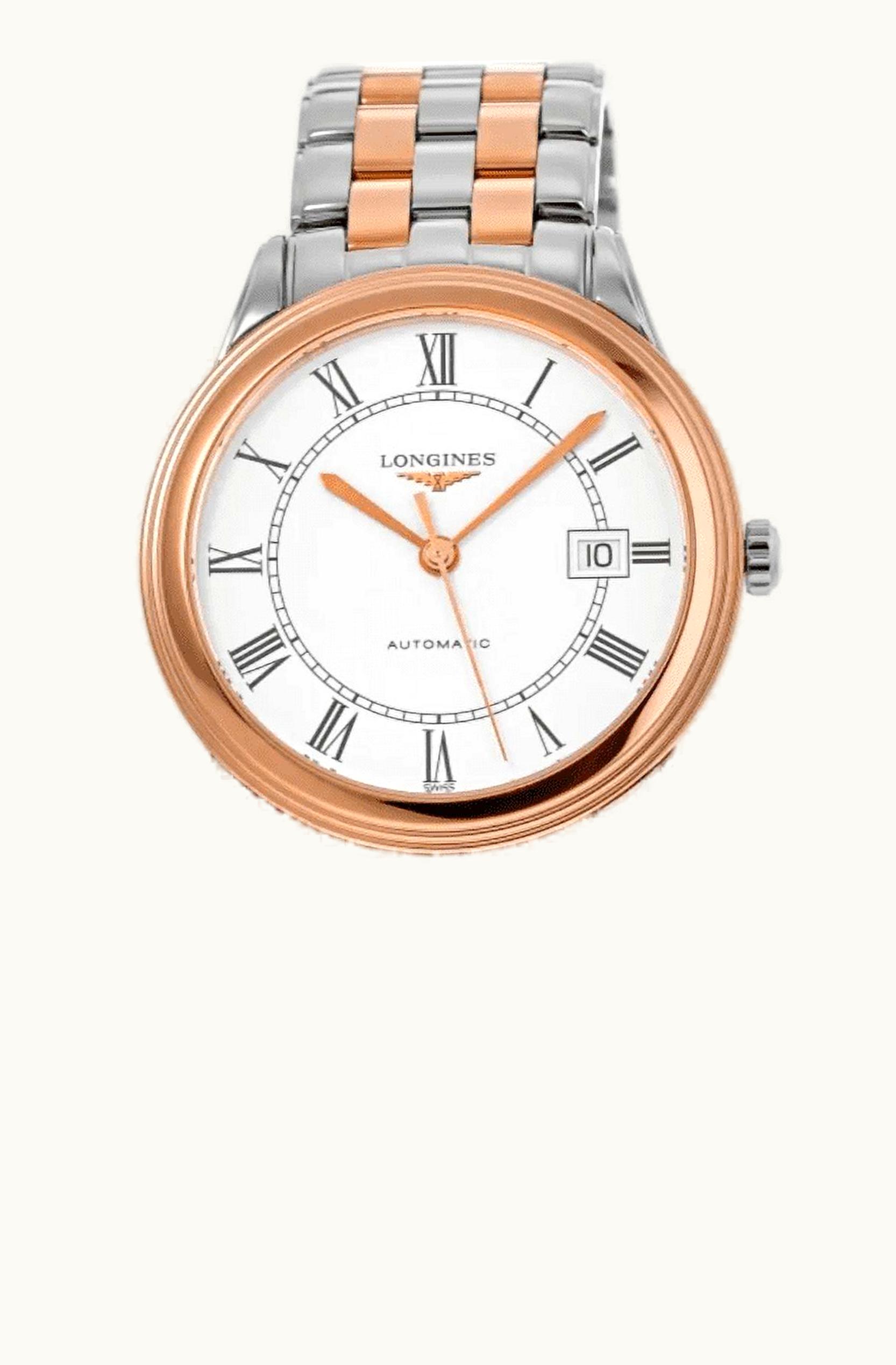 Longines Flagship 30 Stainless Steel - Pink Gold / White - Roman / Bracelet