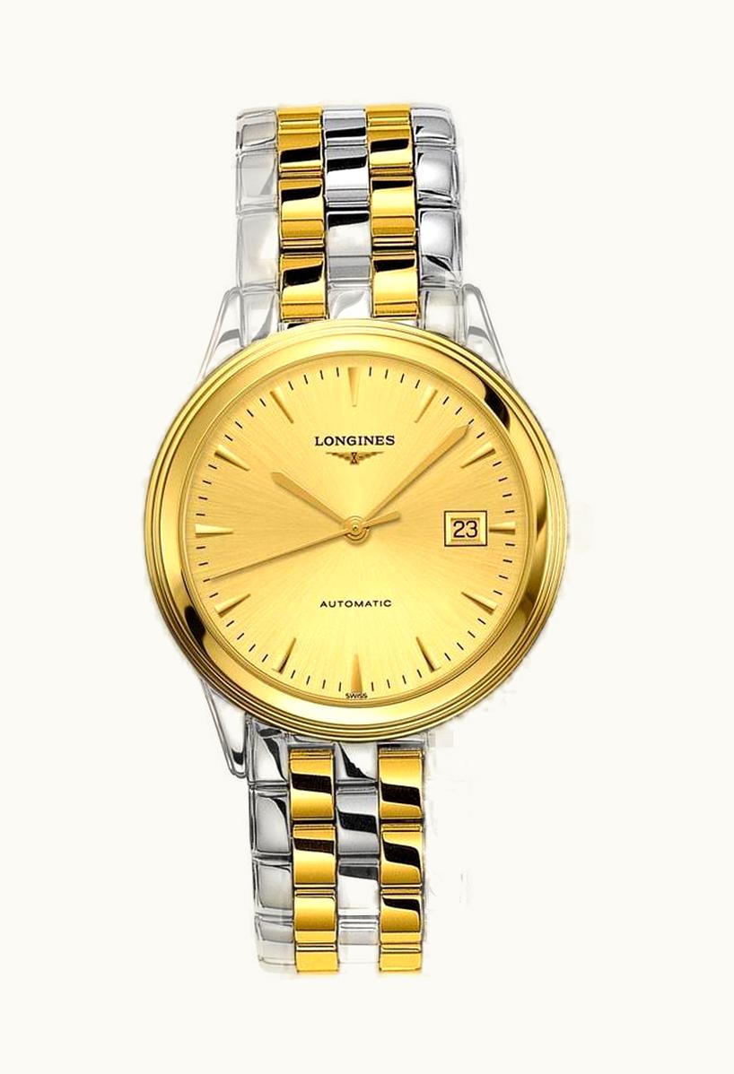 Longines Flagship 38.5 Automatic Stainless Steel - Yellow Gold / Champagne / Bracelet