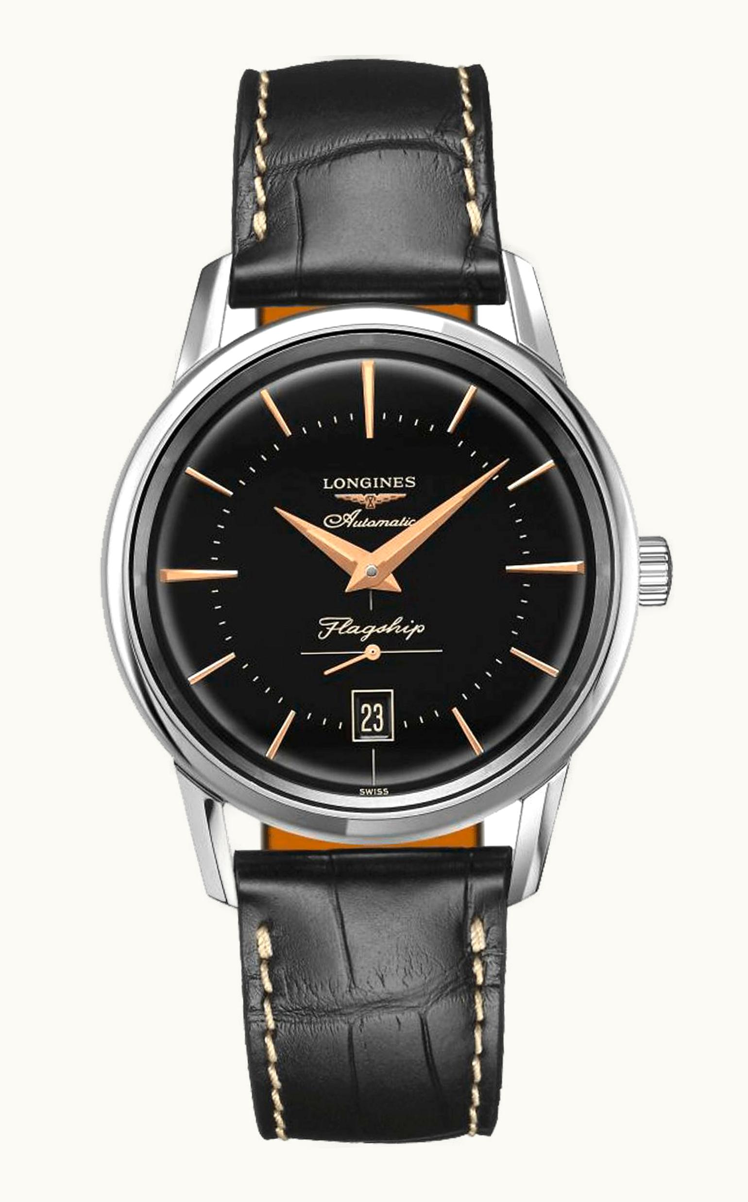 Longines Heritage Flagship Stainless Steel / Black